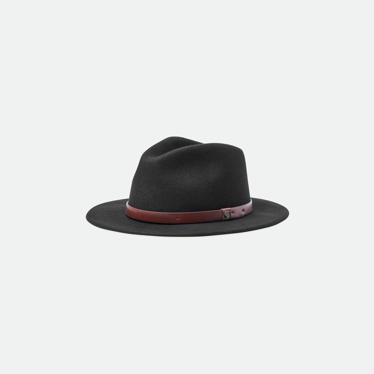 Brixton Wollfilzhut Messer Fedora Schwarz
