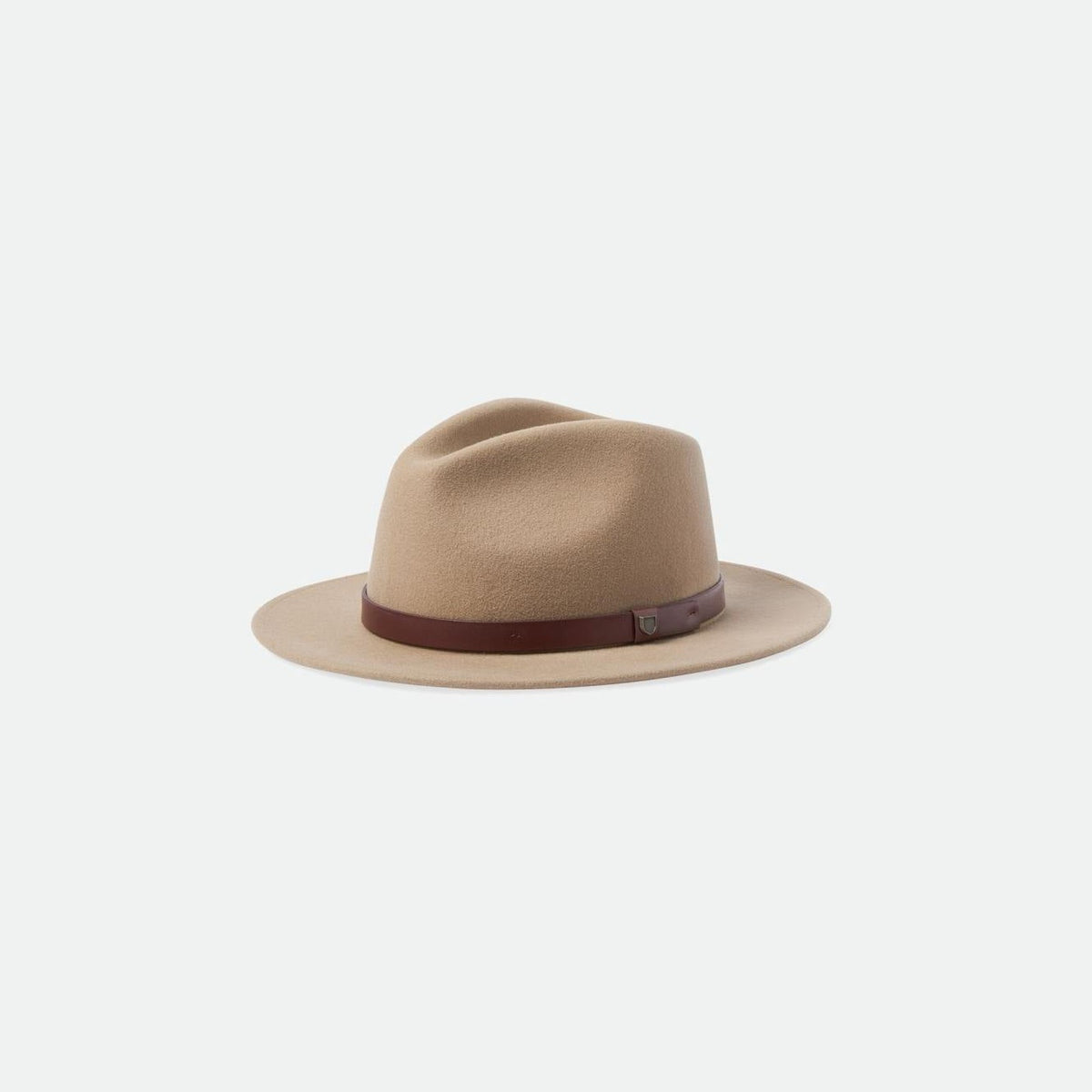 Brixton Wollfilzhut Messer Fedora Sand
