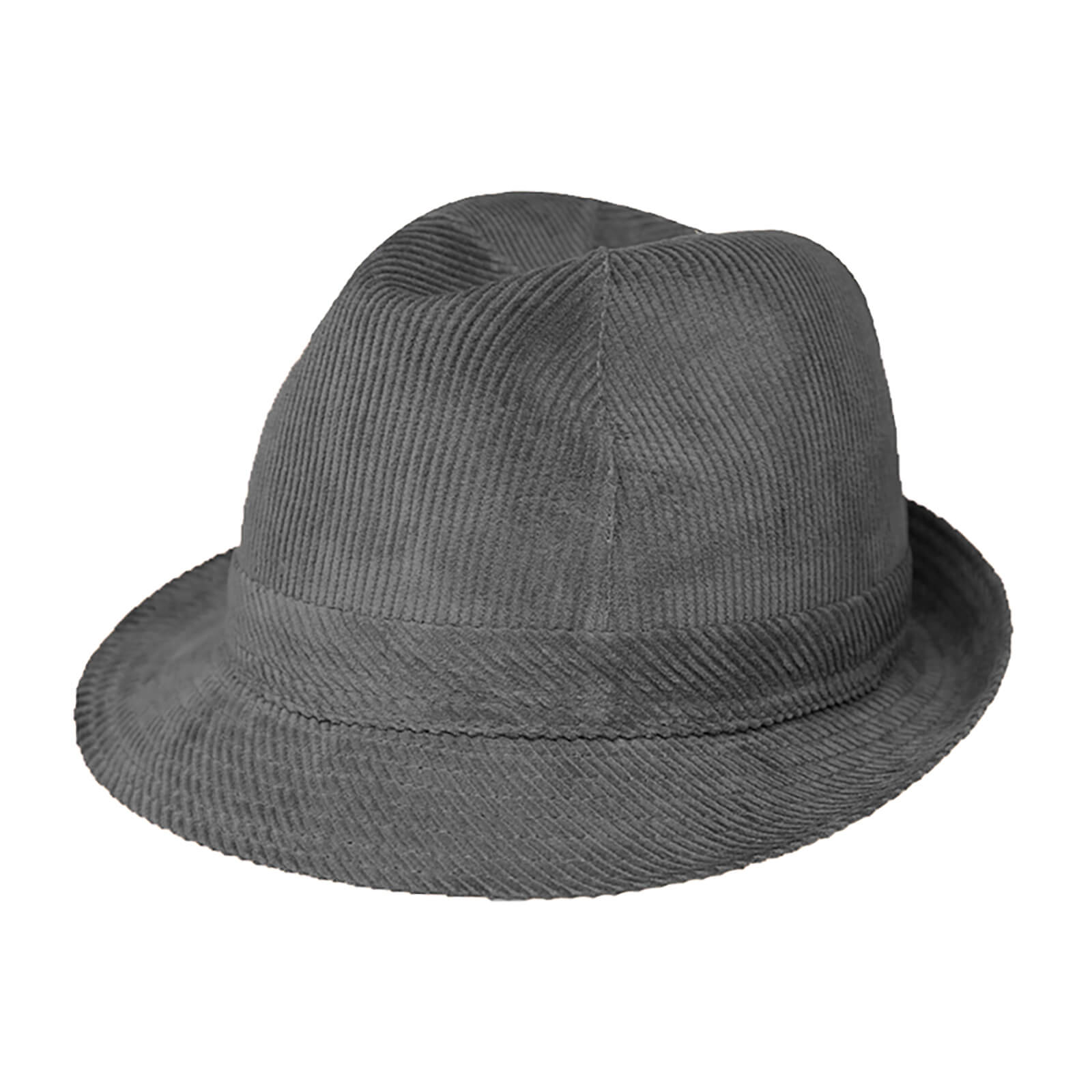Fiebig Stoffhut Trilby Cord uni Hellgrau