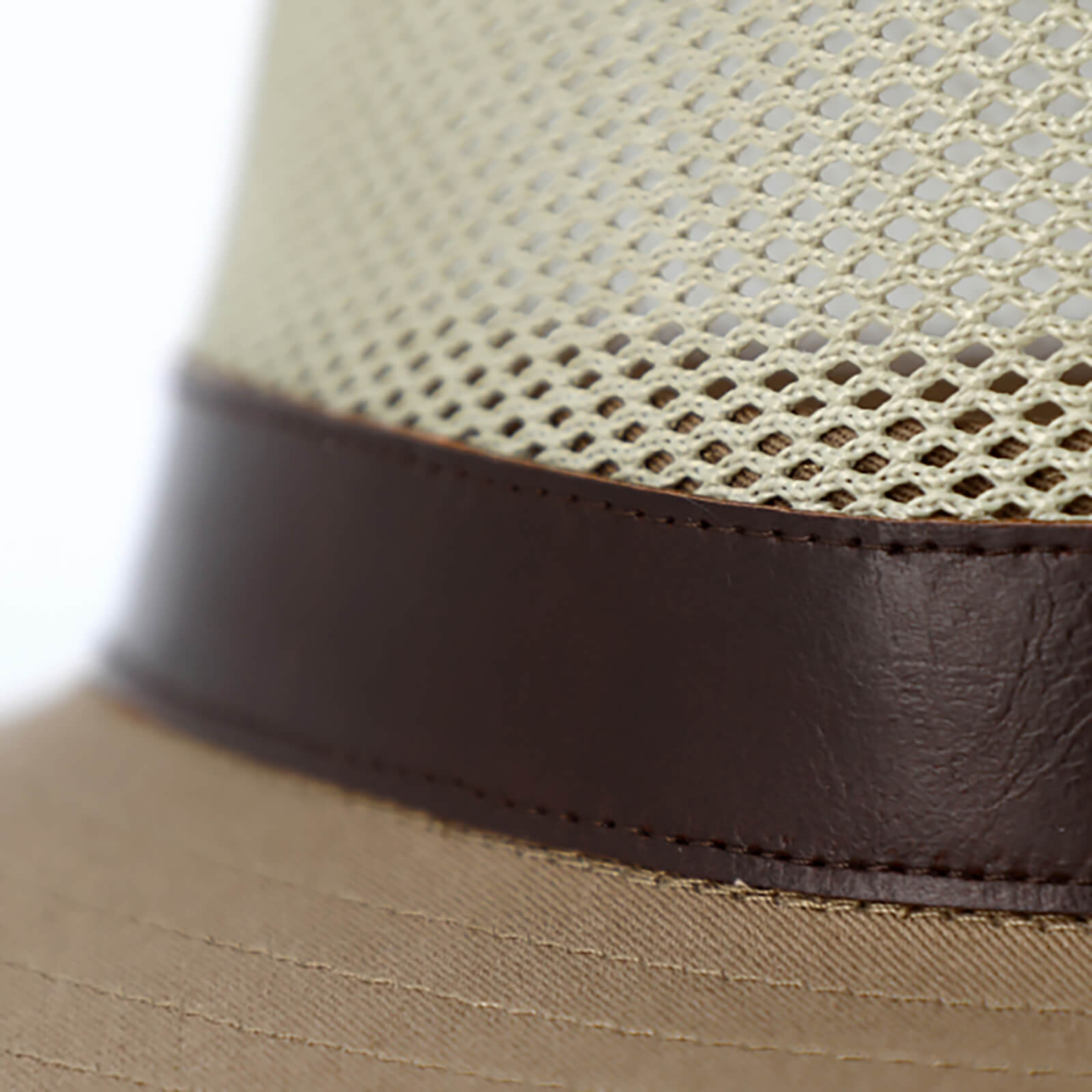Fiebig Stoffhut Traveller Mesh-Krone mit Kunstlederband