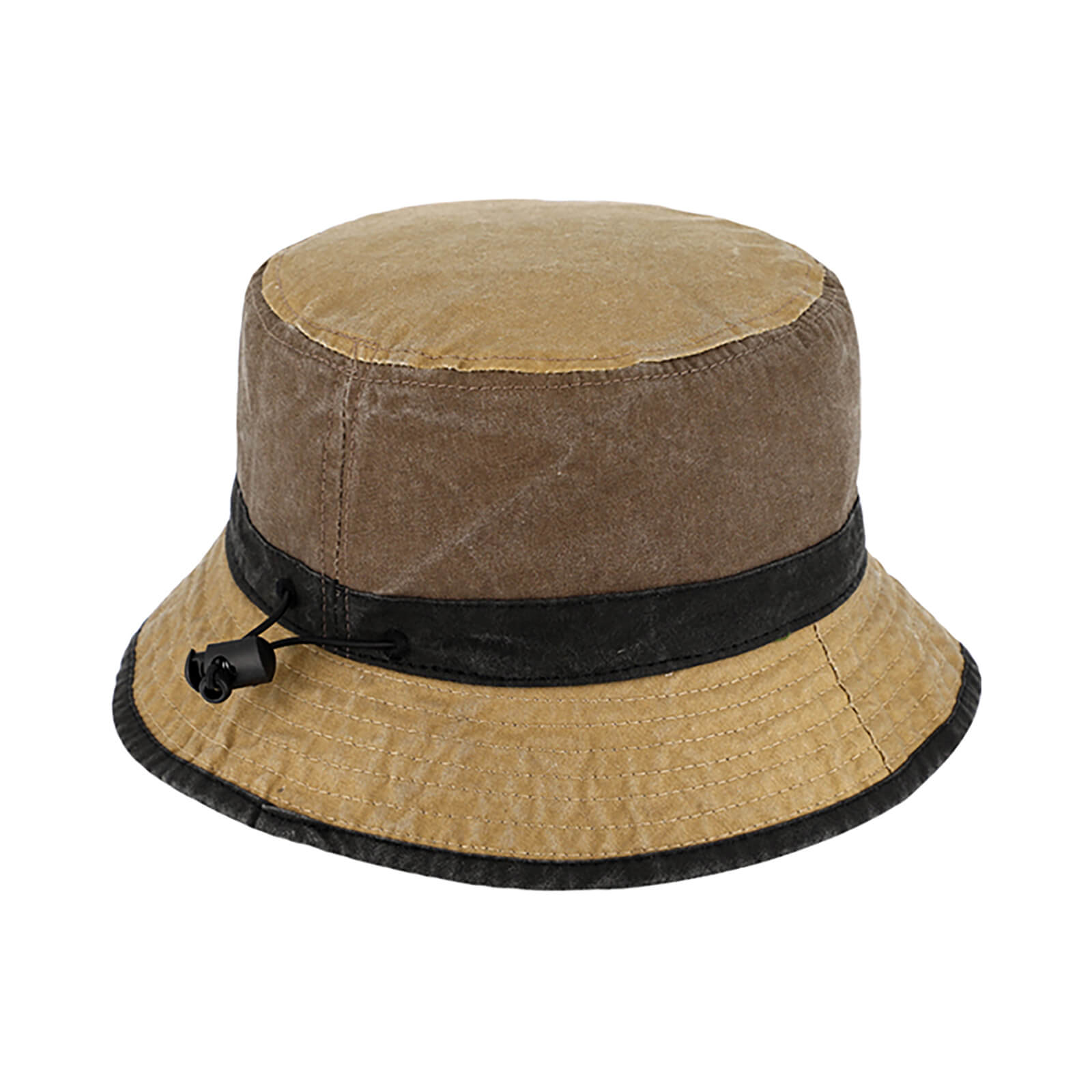 Fiebig Fischerhut gewaschene Baumwolle mit Tunnelzug Beige