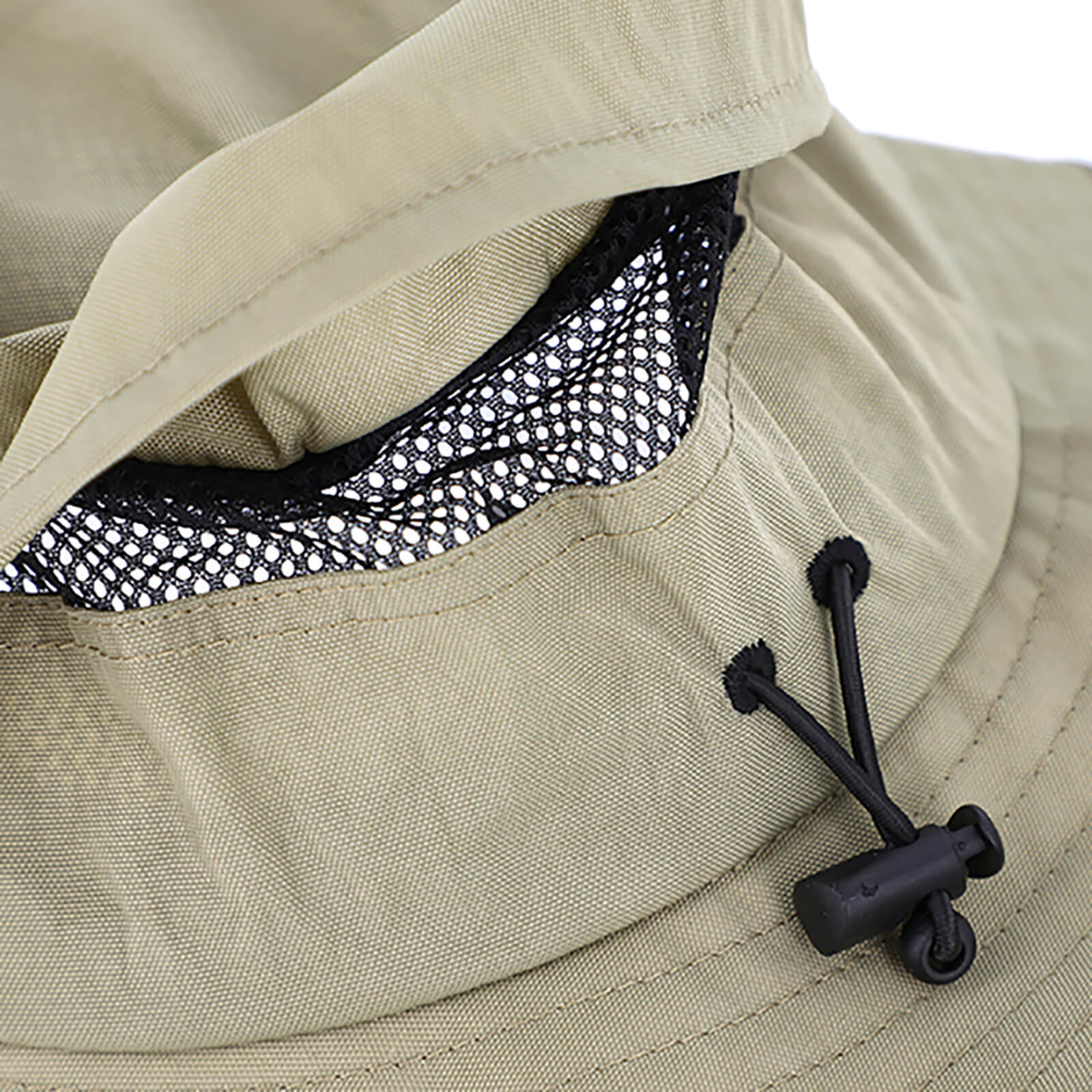 Fiebig Stoffhut uni mit Luftlöchern und verstellbarem Kinnband Khaki