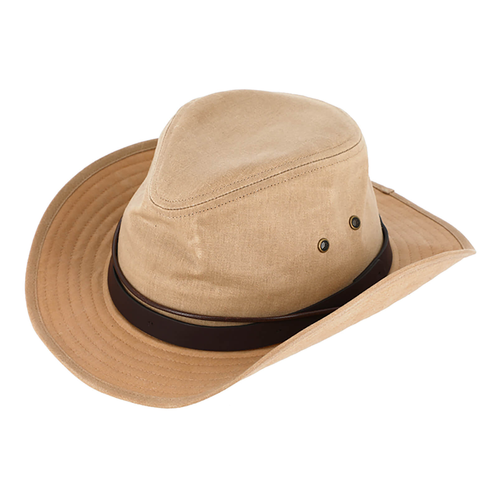 Fiebig Stoffhut Traveller gewachst mit verstellbarem Kinnband Beige