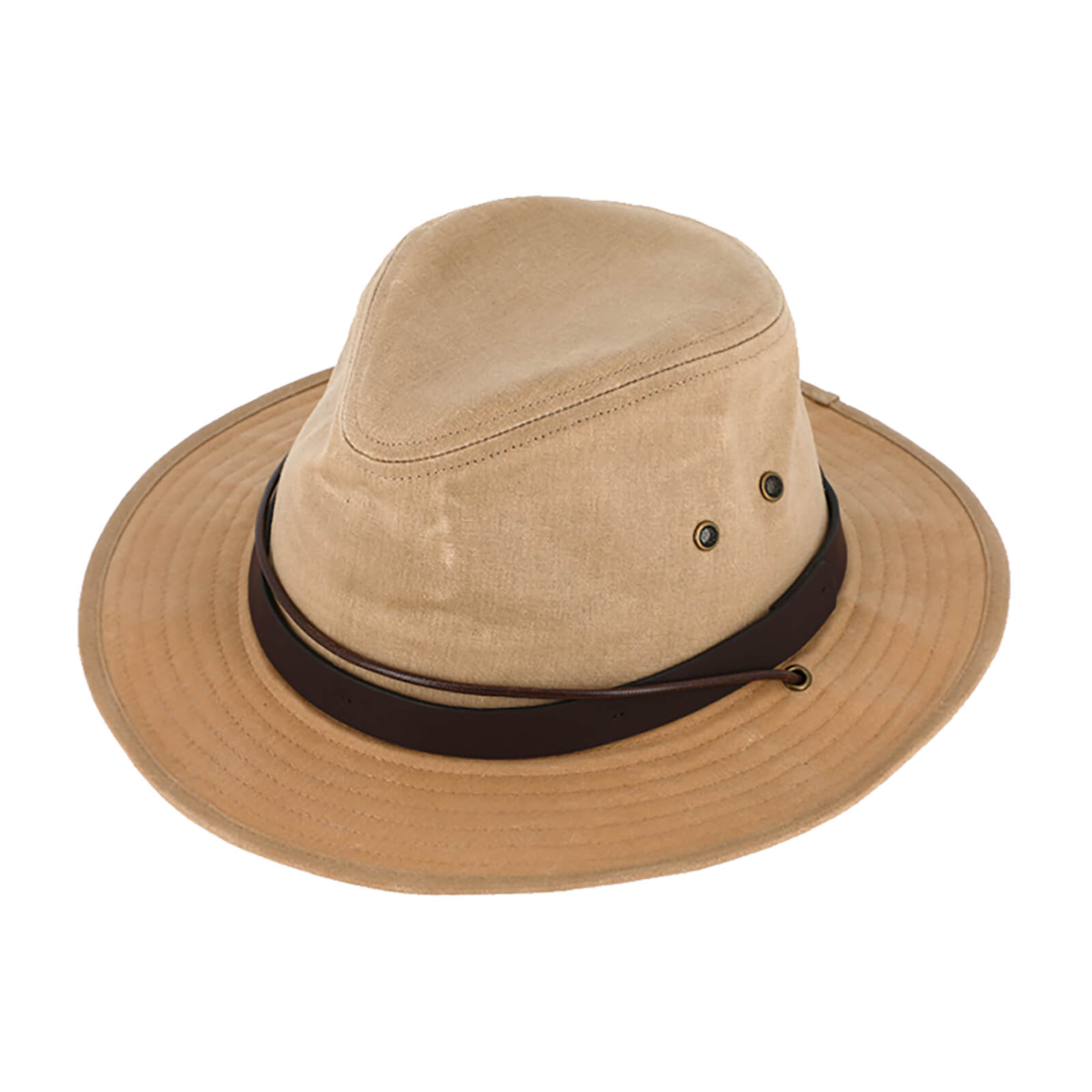 Fiebig Stoffhut Traveller gewachst mit verstellbarem Kinnband Beige