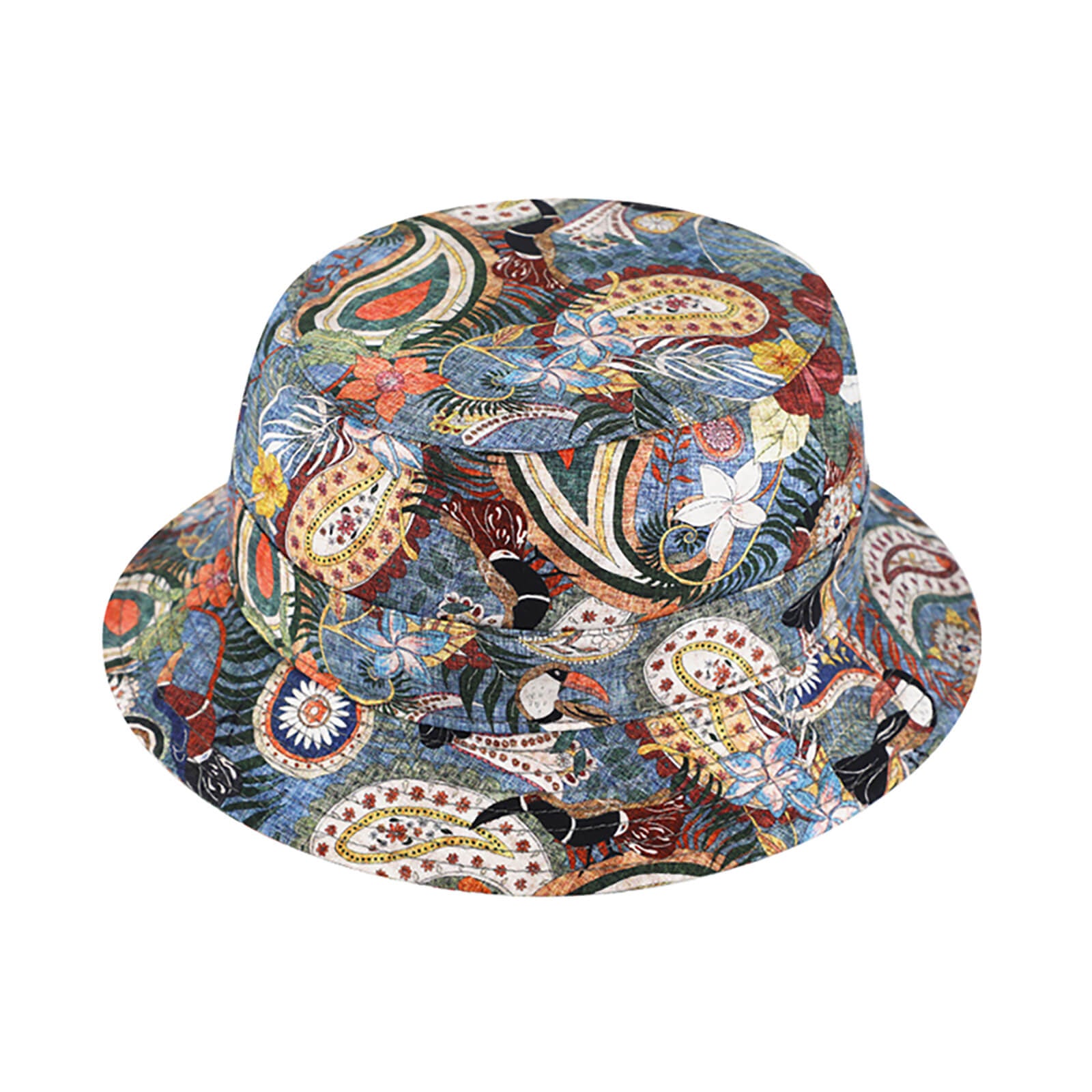 Fiebig Fischerhut mit Paisleymuster Jeansblau