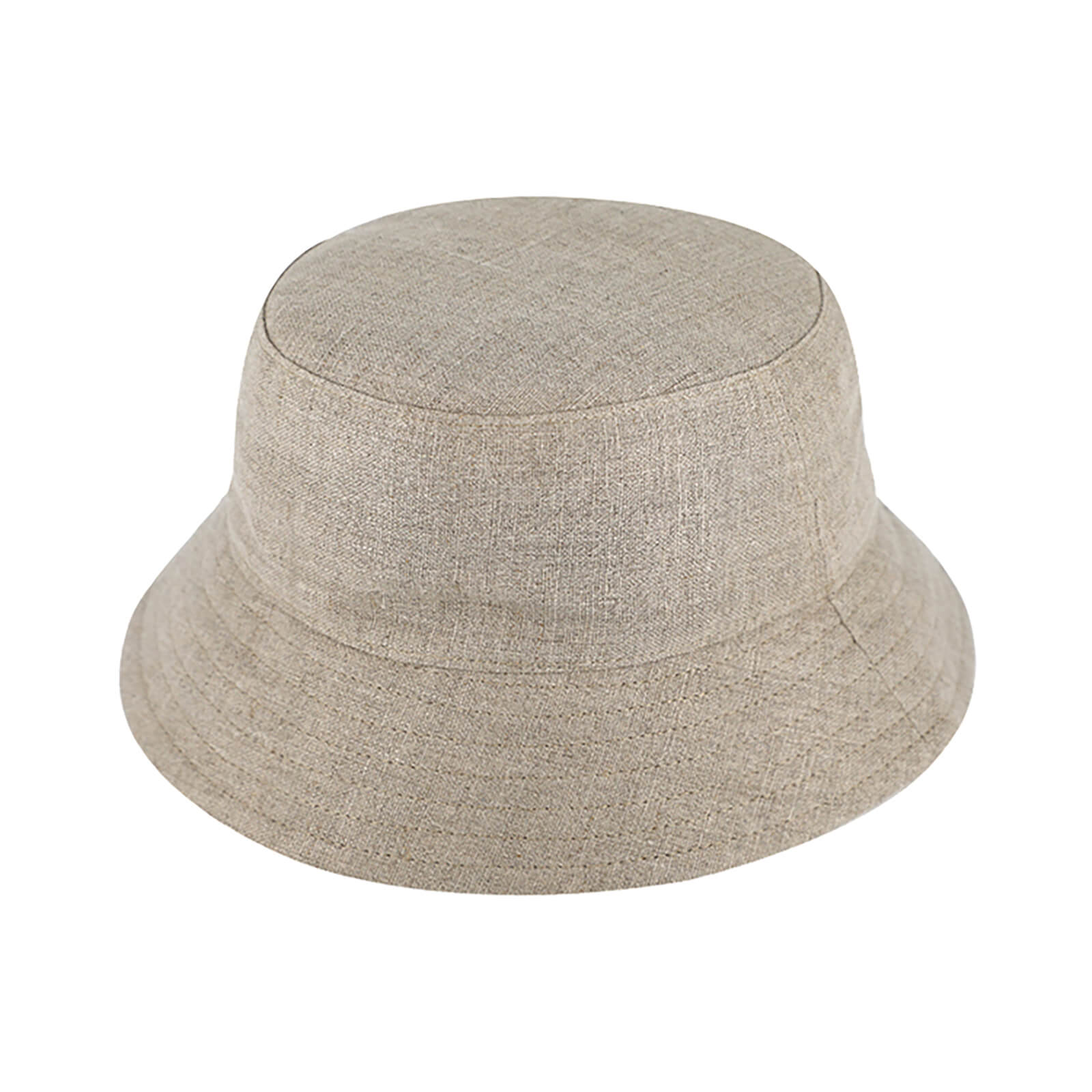 Fiebig Fischerhut Leinen uni UV-Schutz Beige