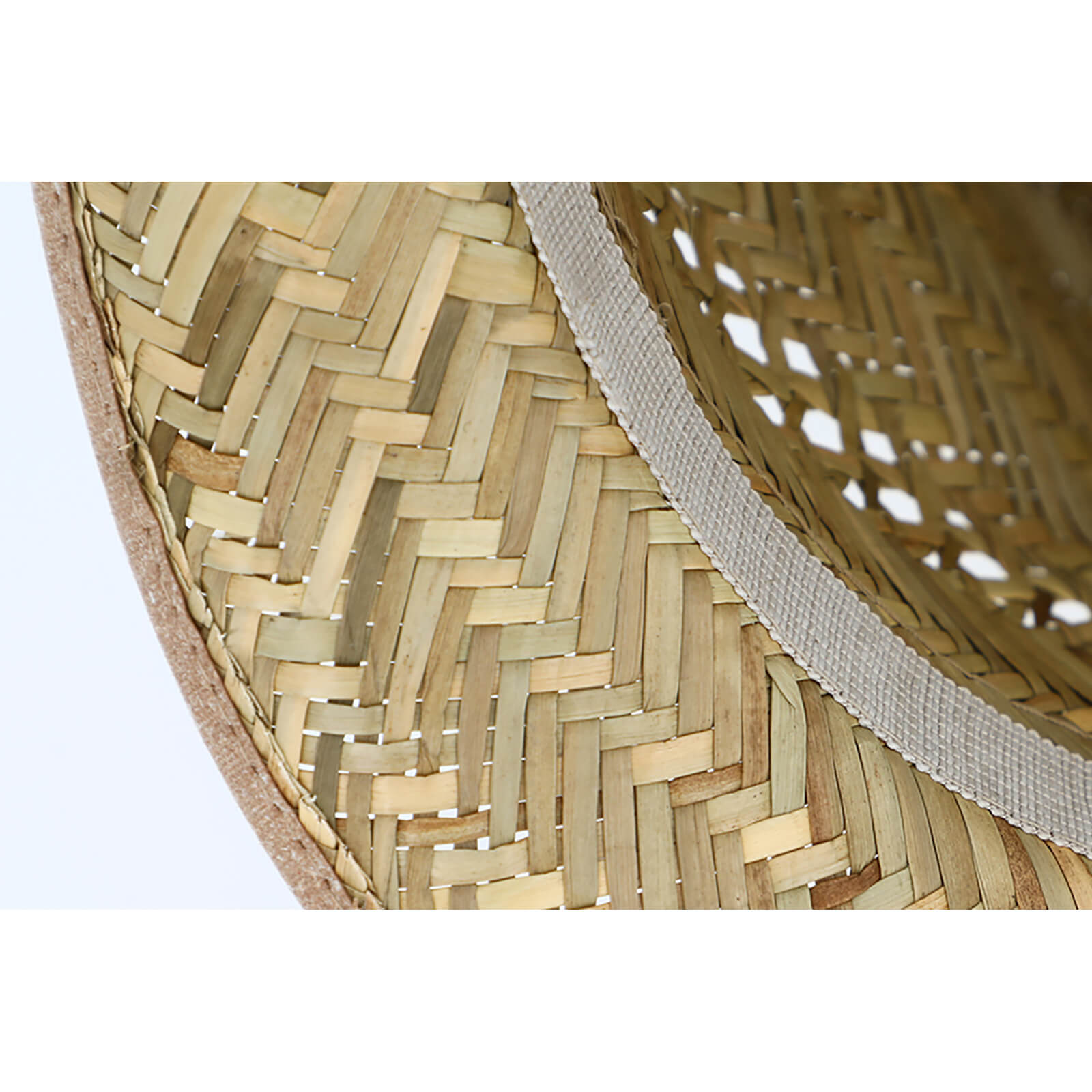 Fiebig Strohhut Trilby Erntehut mit gemustertem Band Natur