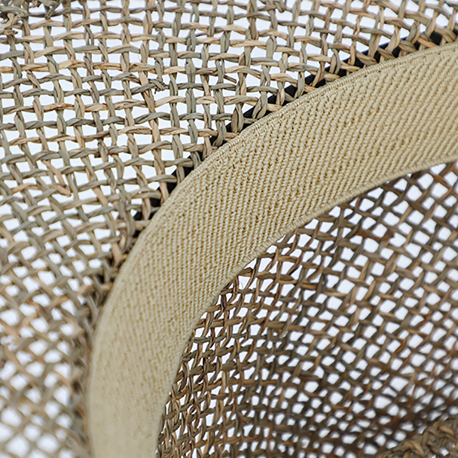 Fiebig Strohhut Fedora aus Seegras mit Kunstlederband Natur