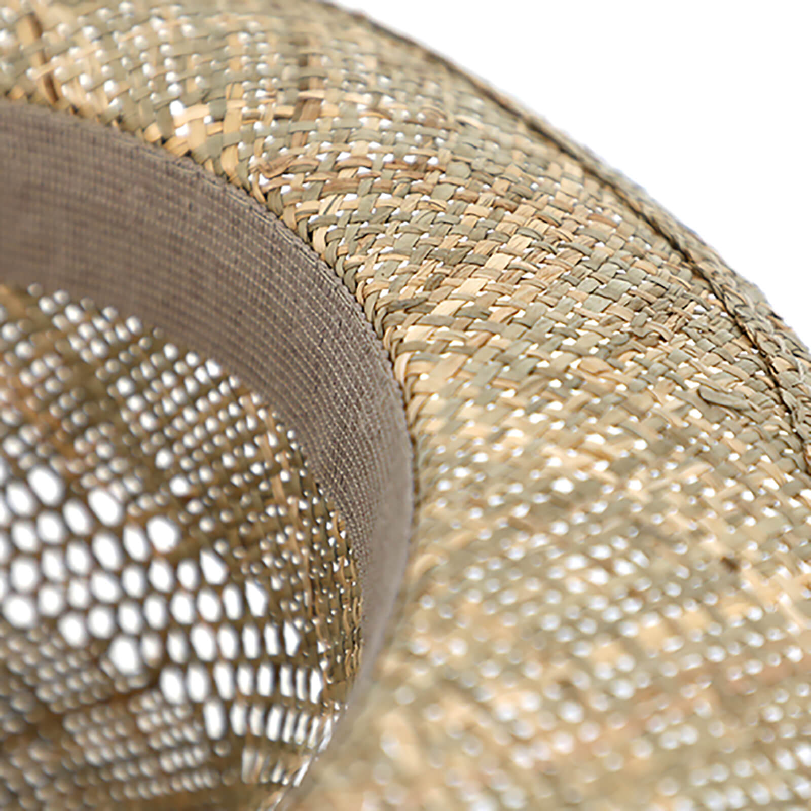 Fiebig Strohhut Fedora aus Seegras mit einfarbigem Band Natur