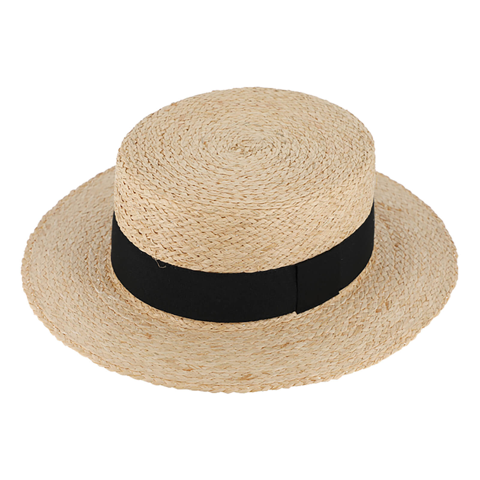Fiebig Strohhut Kreissäge Raffia mit Ripsband Natur