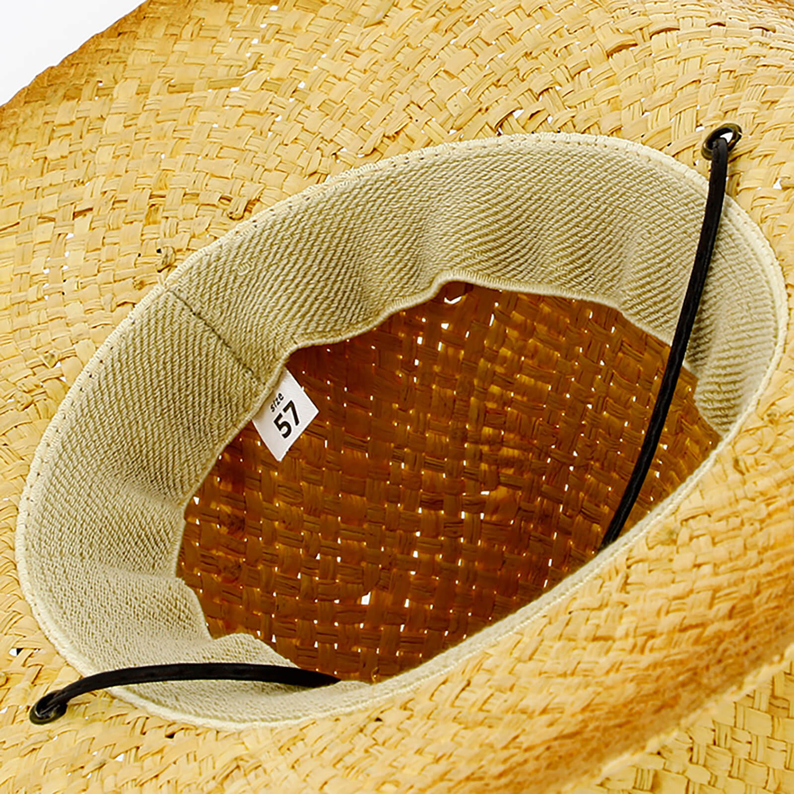 Fiebig Strohhut Western Farbverlauf mit Kinnband Natur