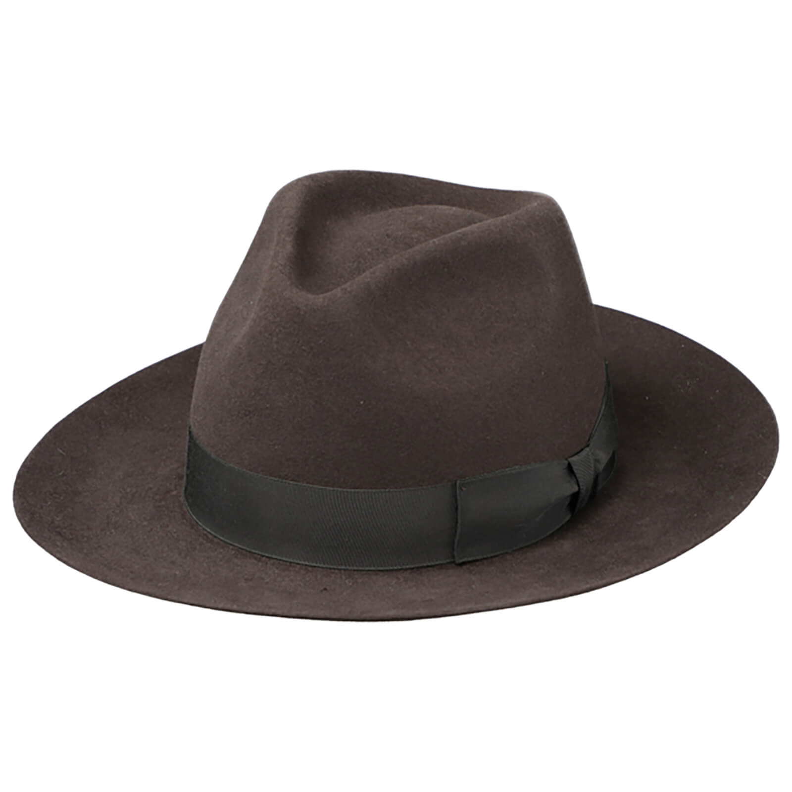 Fiebig Haarfilzhut Fedora Bogart Braun
