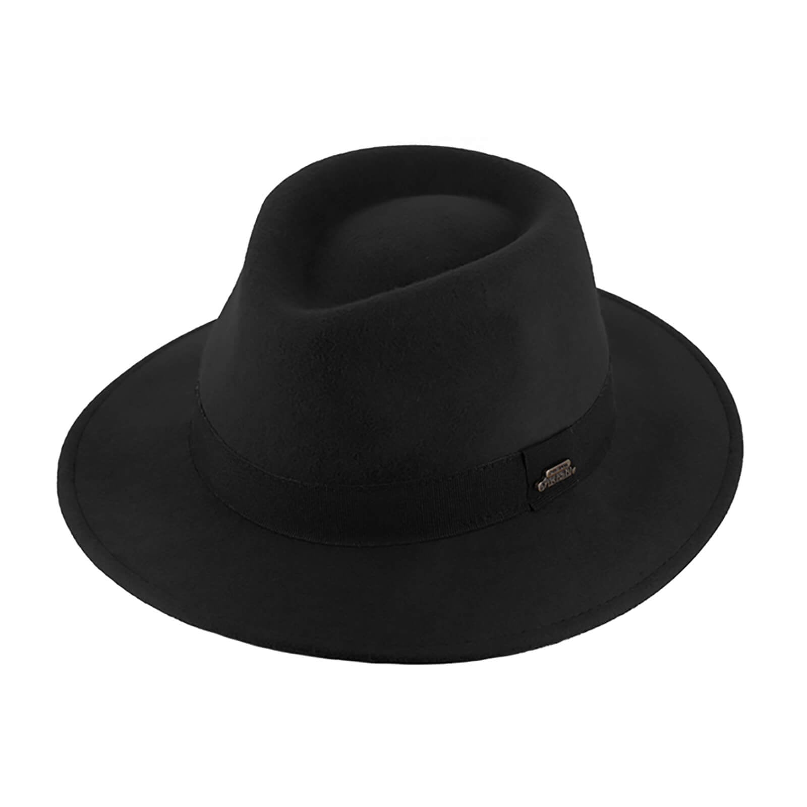 Fiebig Wollfilzhut Fedora waterproof und crushable Schwarz