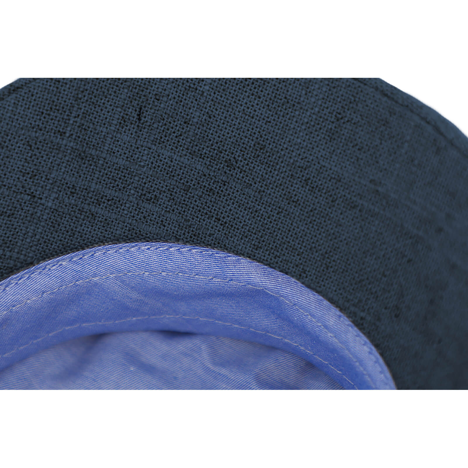Fiebig Schiffermütze Leinenmix mit gleichfarbigem Band Marineblau