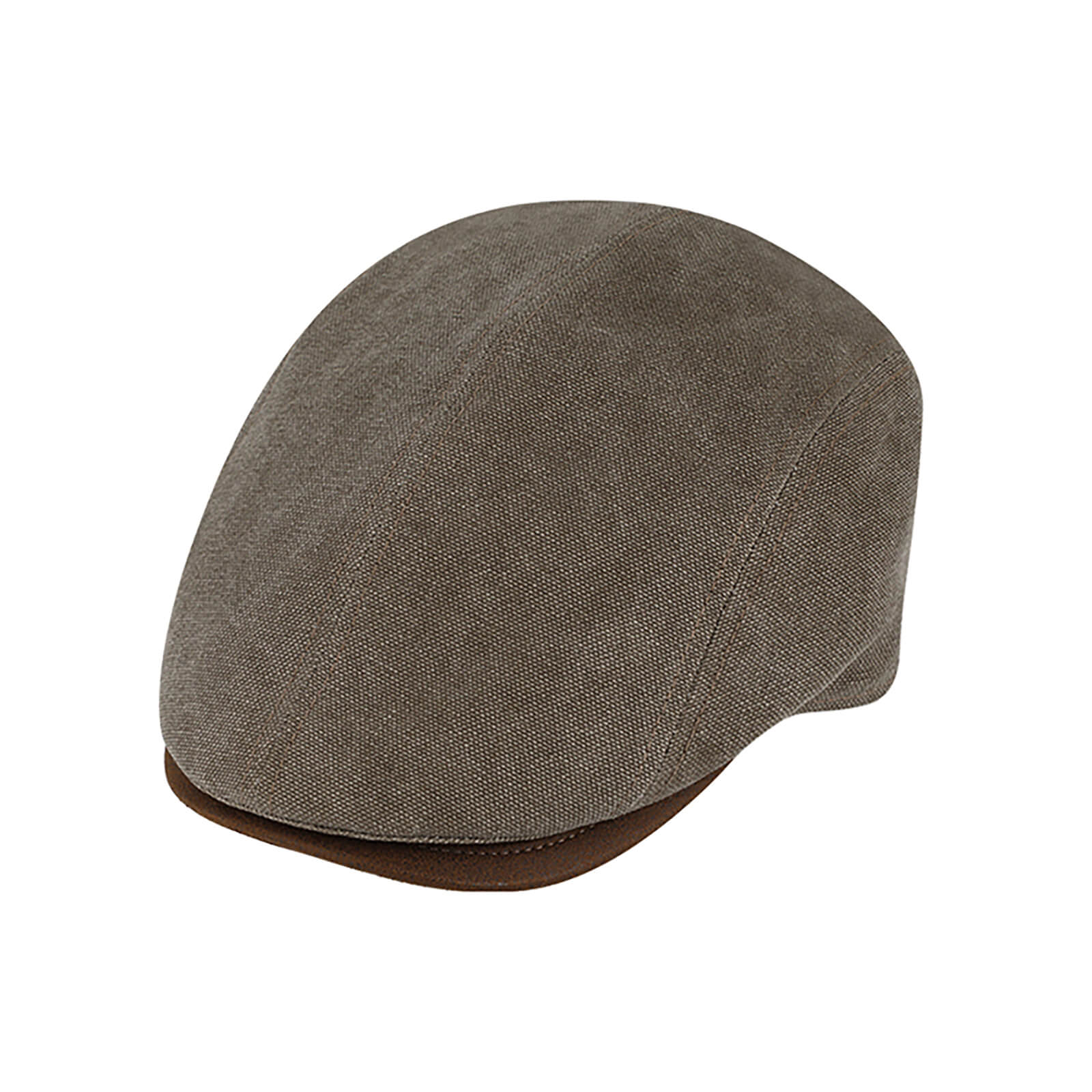 Fiebig Flatcap Canvas uni UV-Schutz Cappuchino