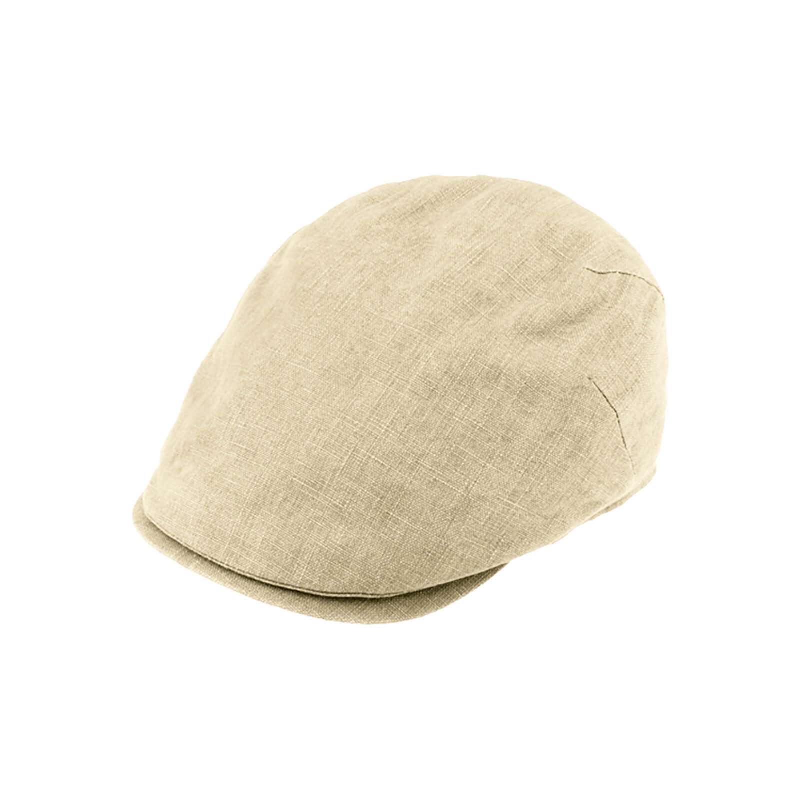 Fiebig Flatcap Leinen mit Steg UV-Schutz uni Beige