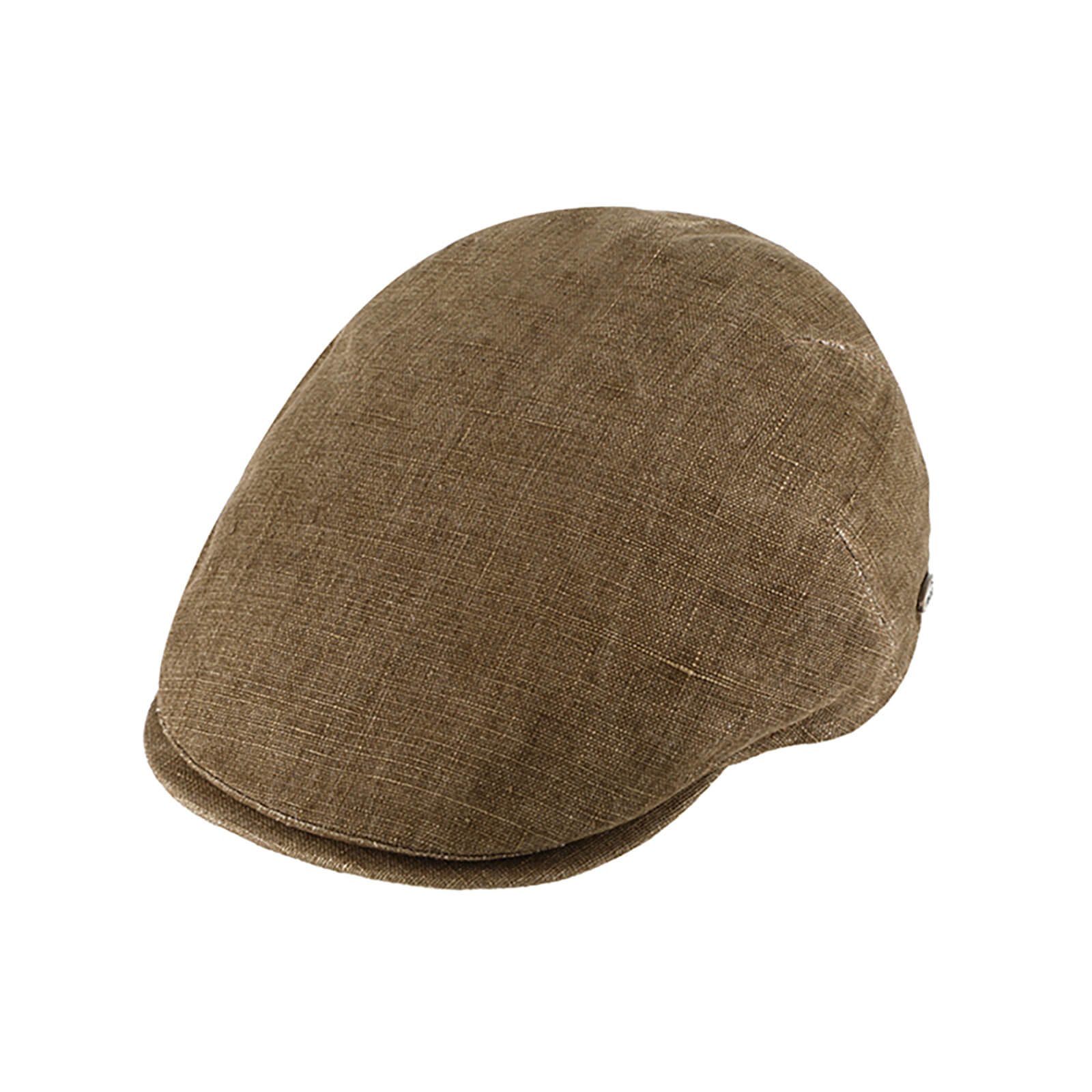 Fiebig Flatcap Leinen uni UV-Schutz Taupe