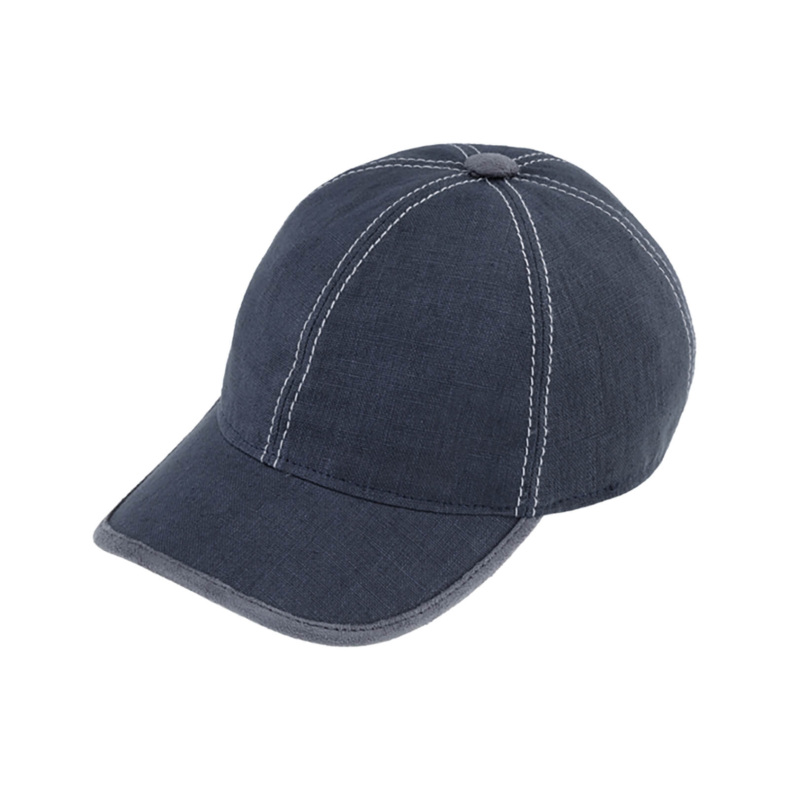 Fiebig Baseballcap 6-Panel Leinen melange UV-Schutz Jeansblau