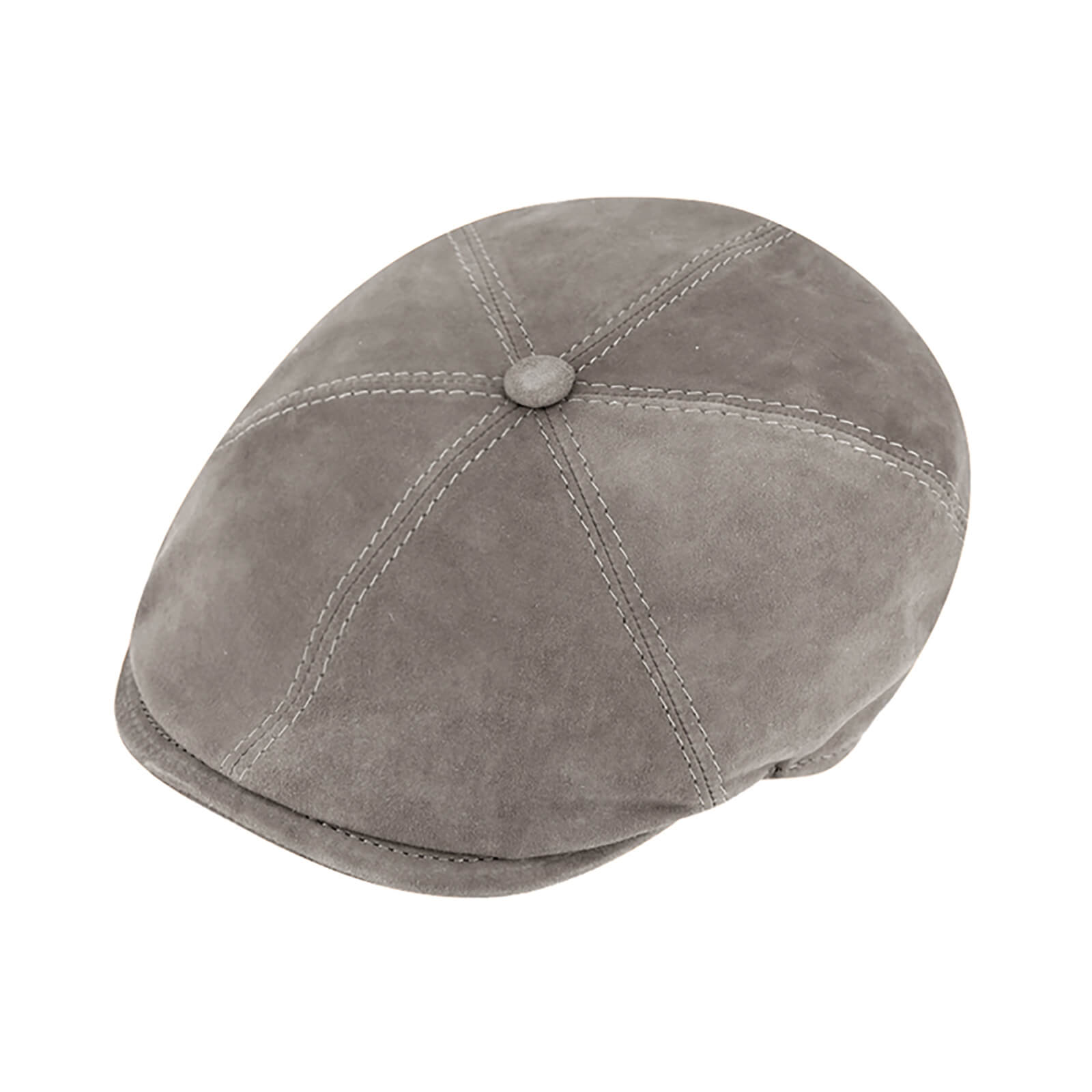 Fiebig 6-Panel Cap Wildleder Steingrau