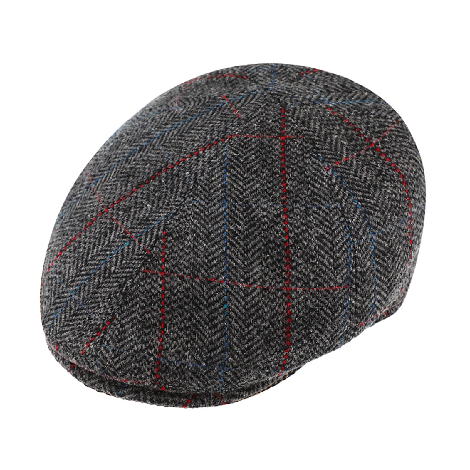 Fiebig 6-Panel Cap Wolle Kontrastfaden Anthrazit