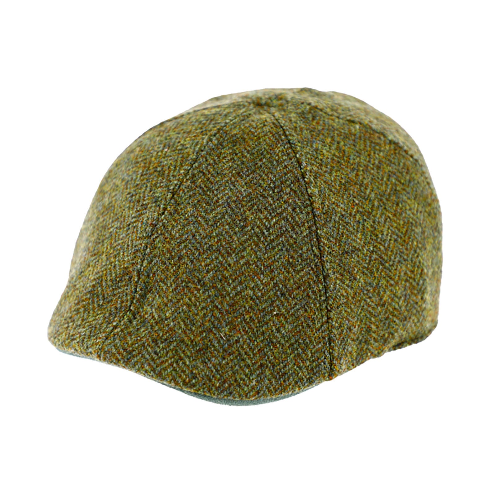 Fiebig 6-Panel Cap Wolle Fischgraet Oliv