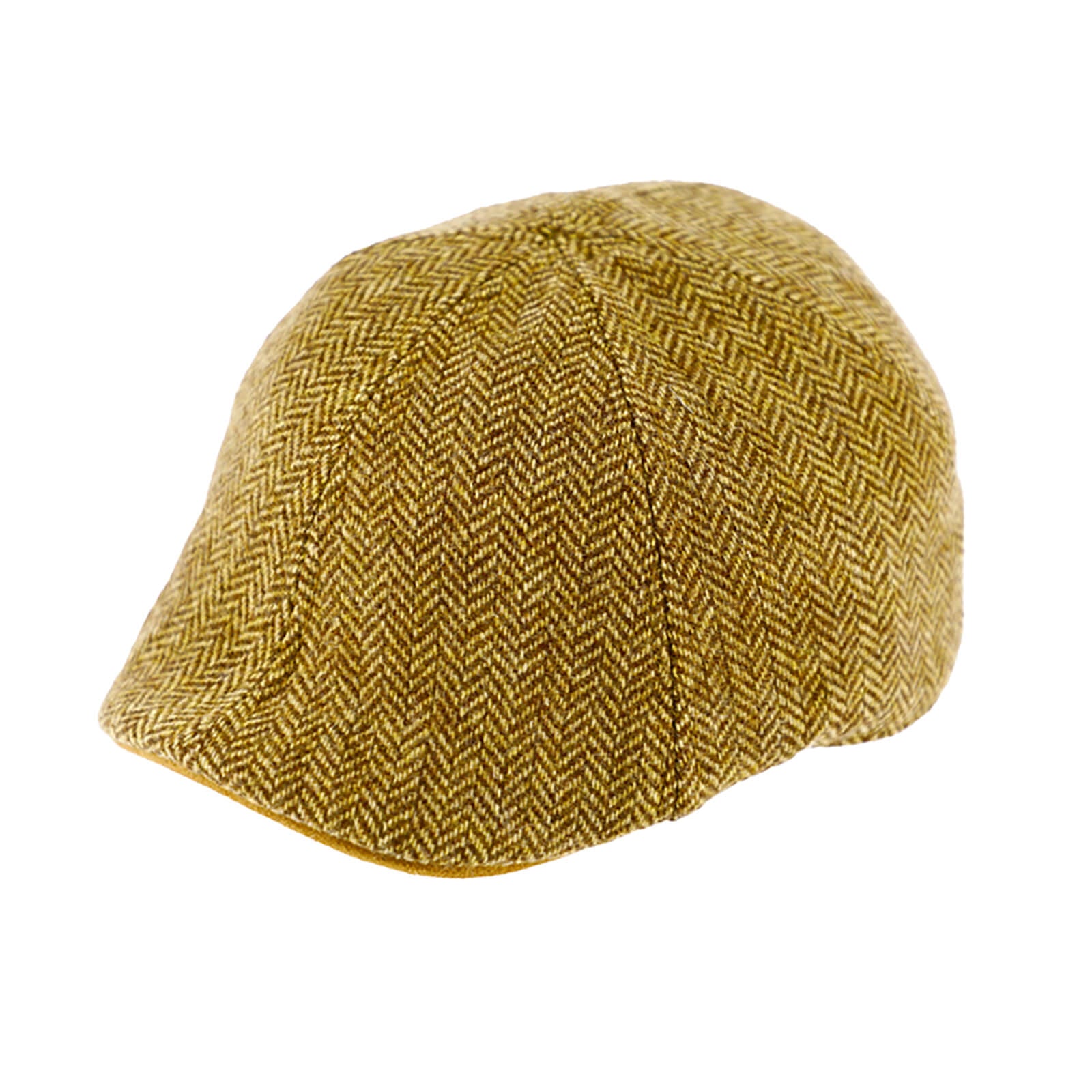 Fiebig 6-Panel Cap Wolle Fischgraet Camel