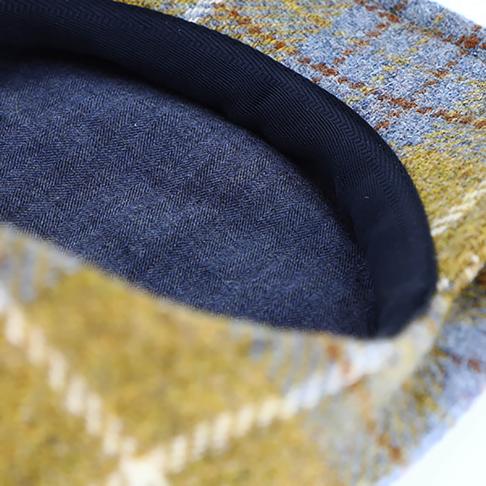 Fiebig Flatcap Harris Tweed Karo Curry