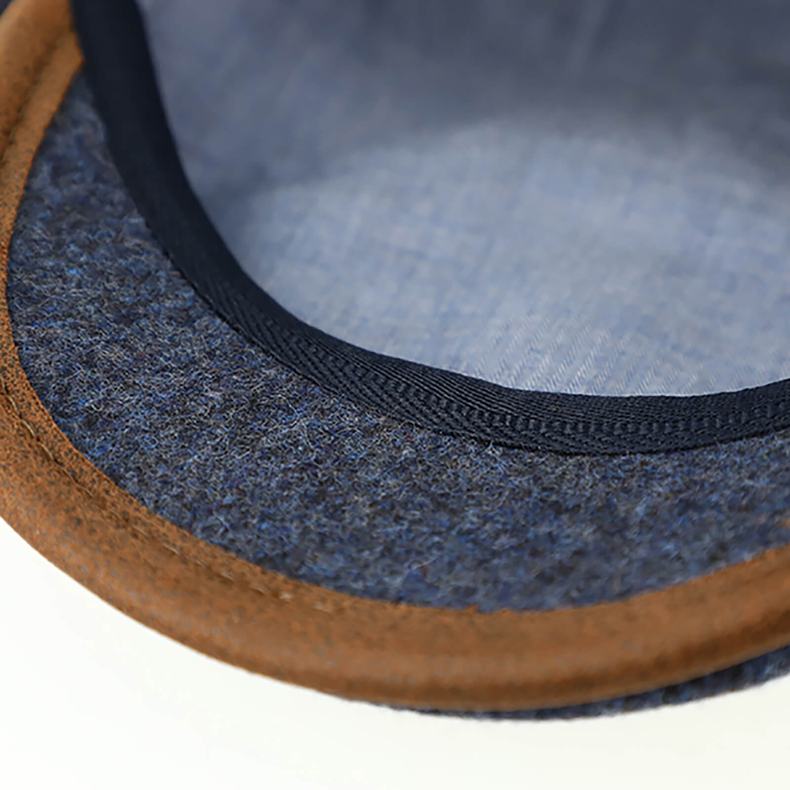 Fiebig Flatcap Schurwolle uni Jeansblau