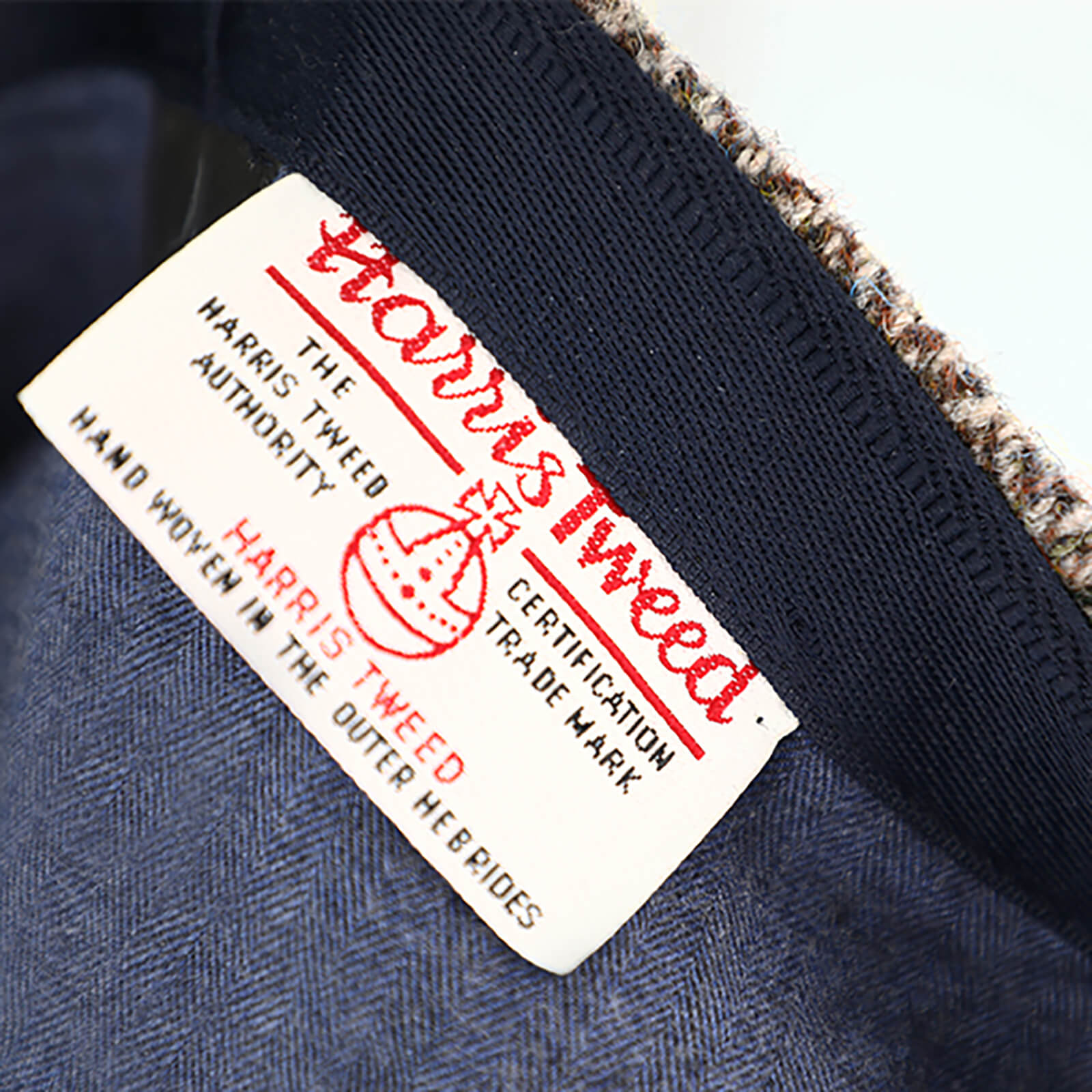 Fiebig 8-Panel Cap Harris Tweed Oliv