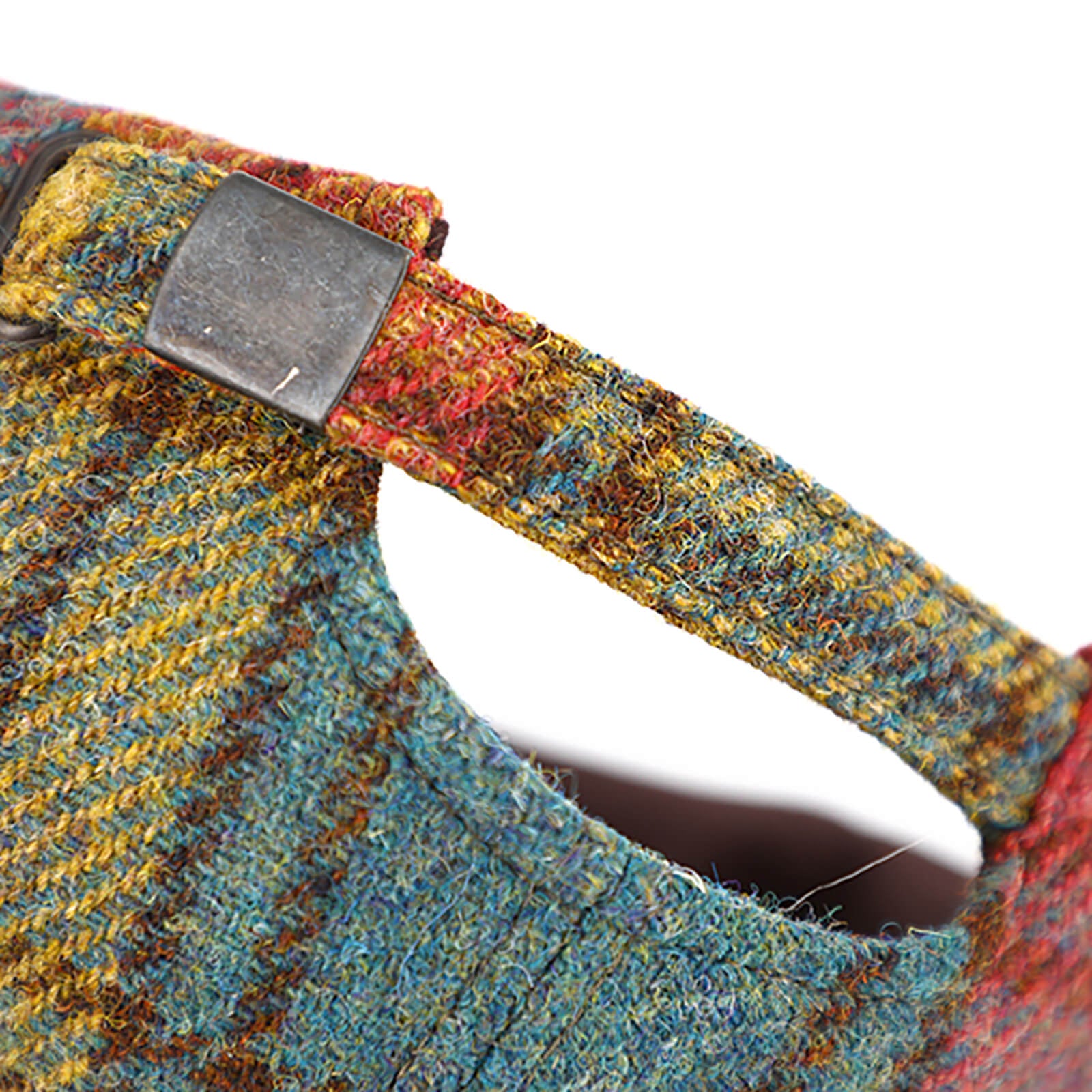 Fiebig Baseballcap Harris Tweed kariert Petrolblau