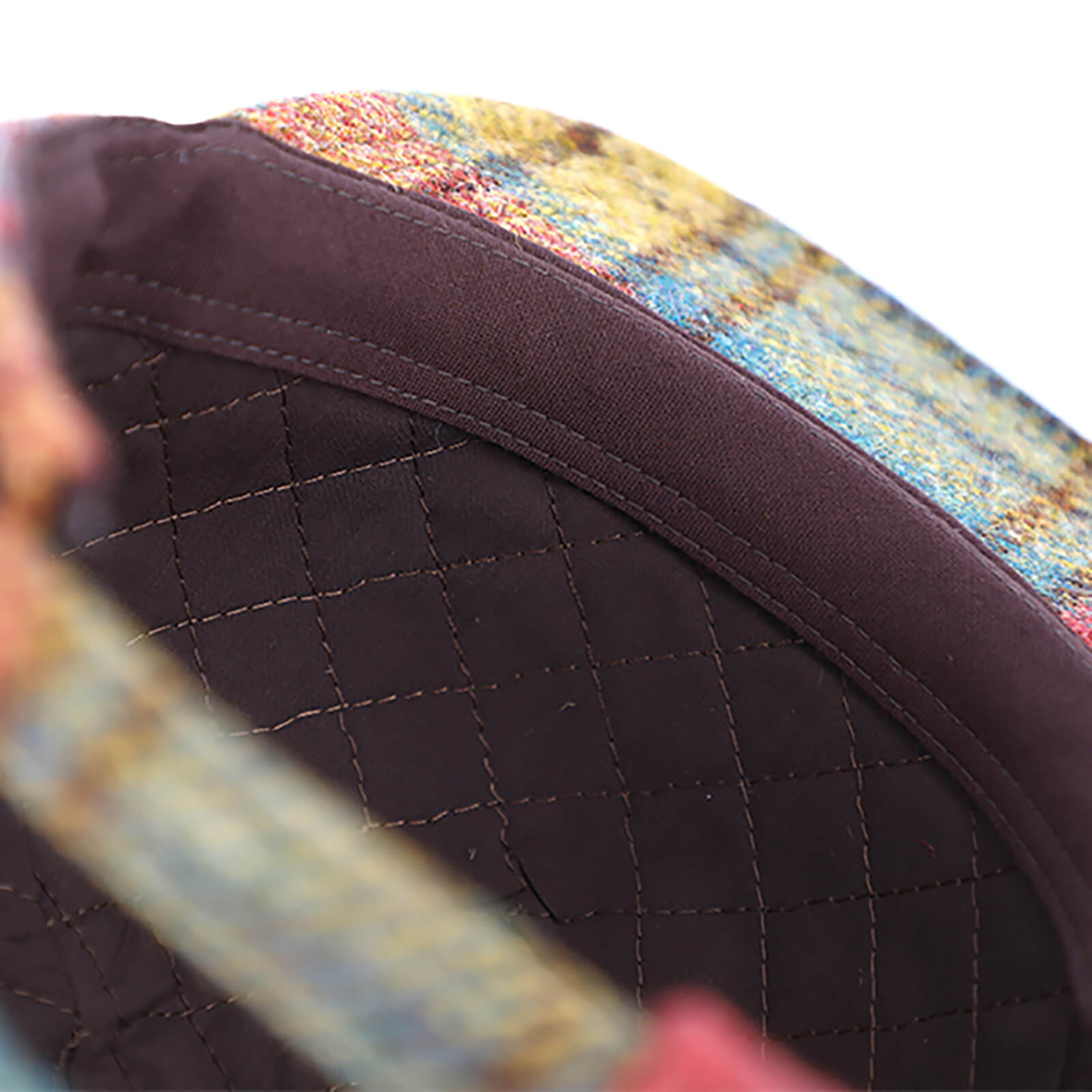 Fiebig Baseballcap Harris Tweed kariert Petrolblau