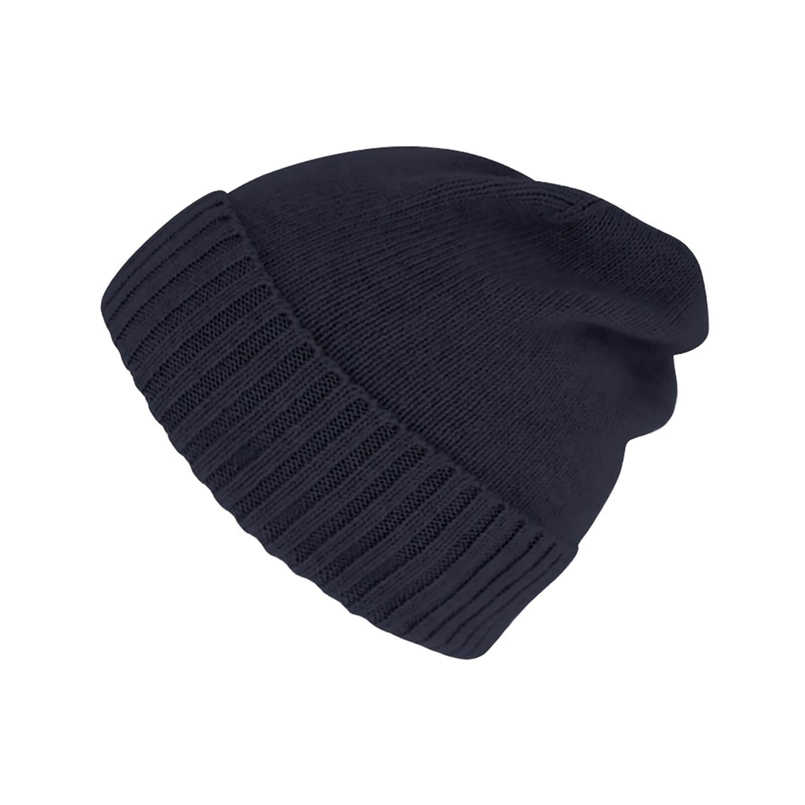 Fiebig Strickmütze Beanie Merino Rippenstrick