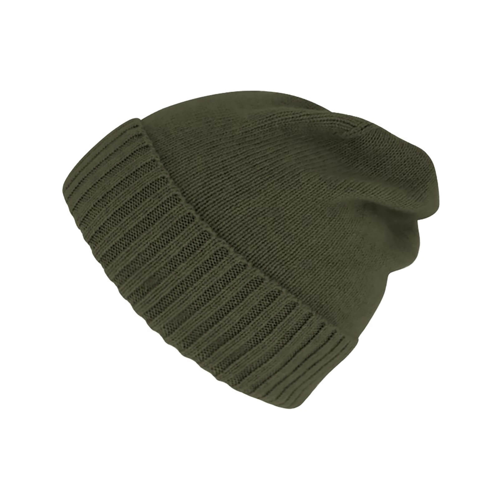Fiebig Strickmütze Beanie Merino Rippenstrick