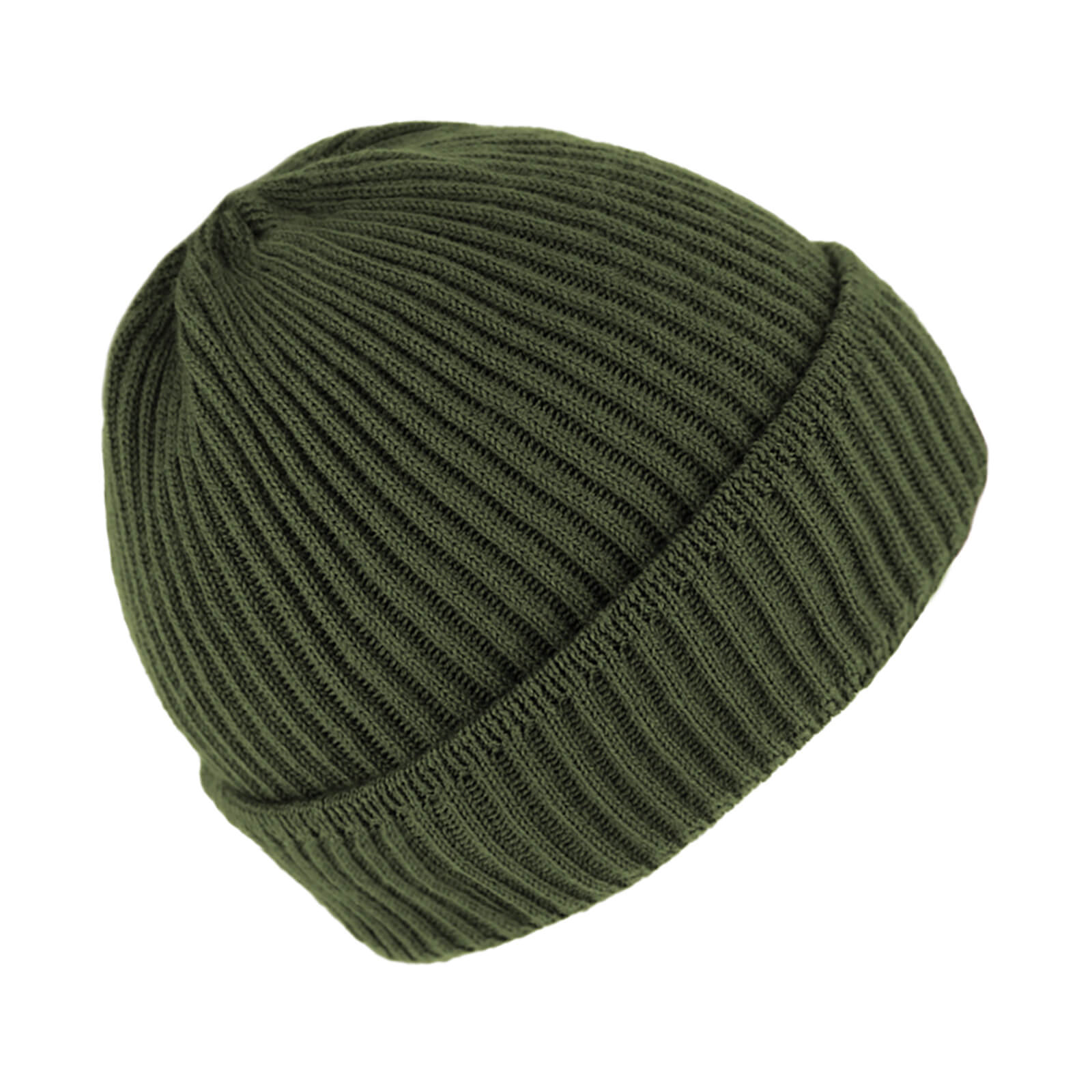 Fiebig Strickmütze Beanie mit Rollrand Merino