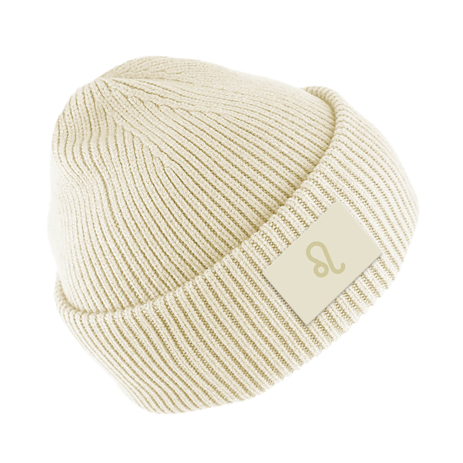 Fiebig Strickbeanie gerippt mit Umschlag uni