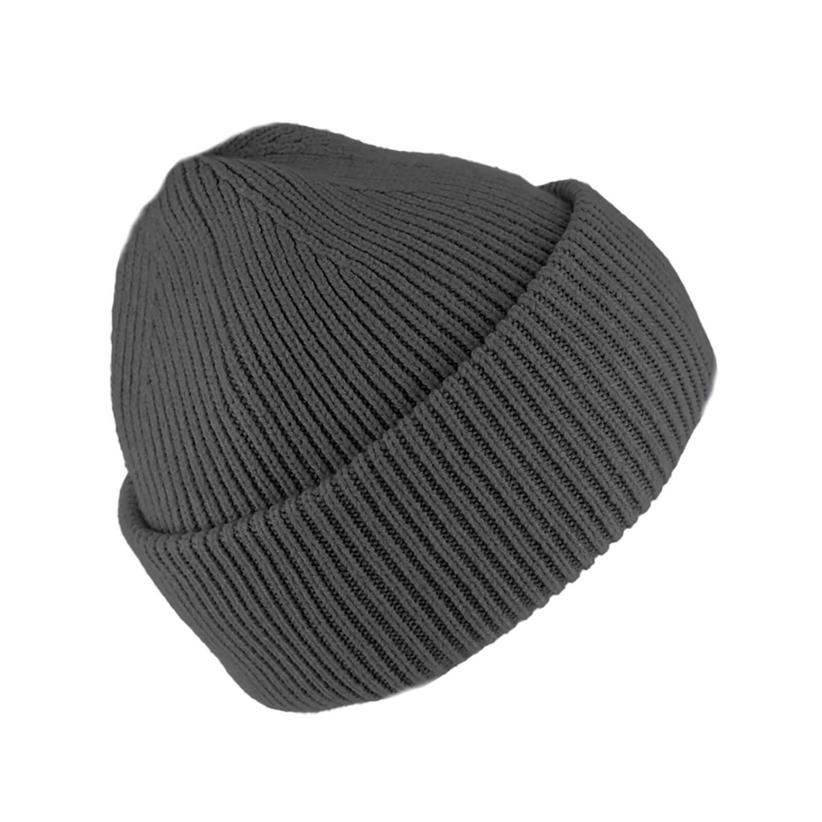 Fiebig Strickbeanie gerippt mit Umschlag uni