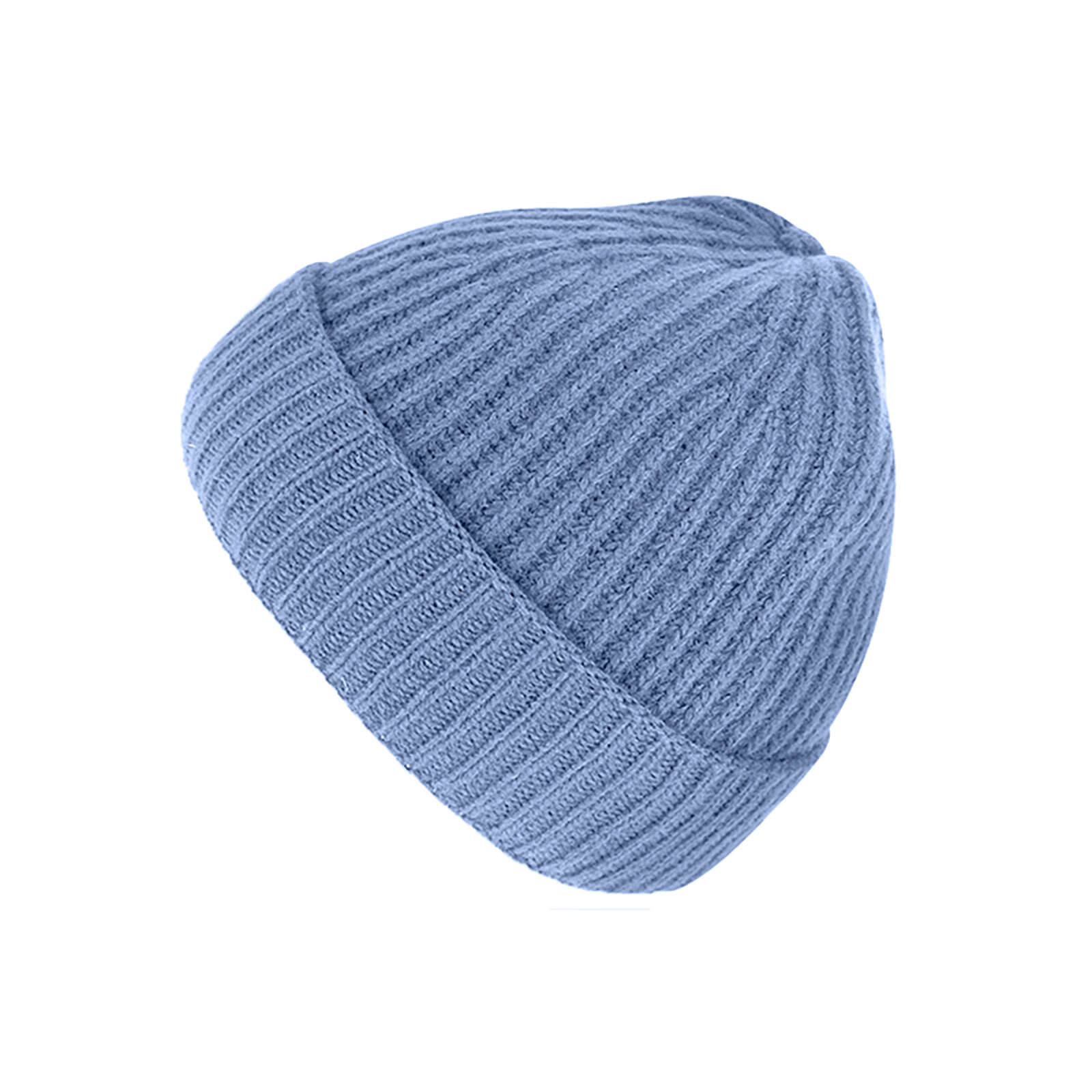 Fiebig Strickmütze Beanie uni mit Kaschmir