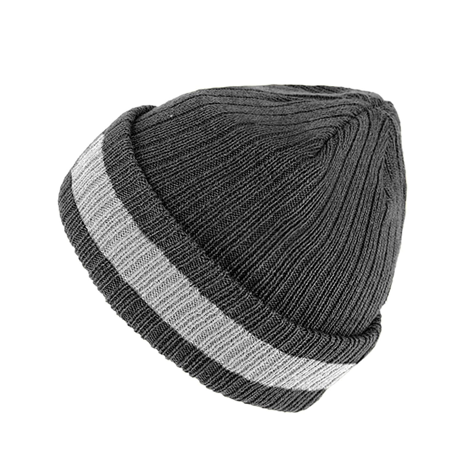Fiebig Strickmütze melange mit Blockstreifen