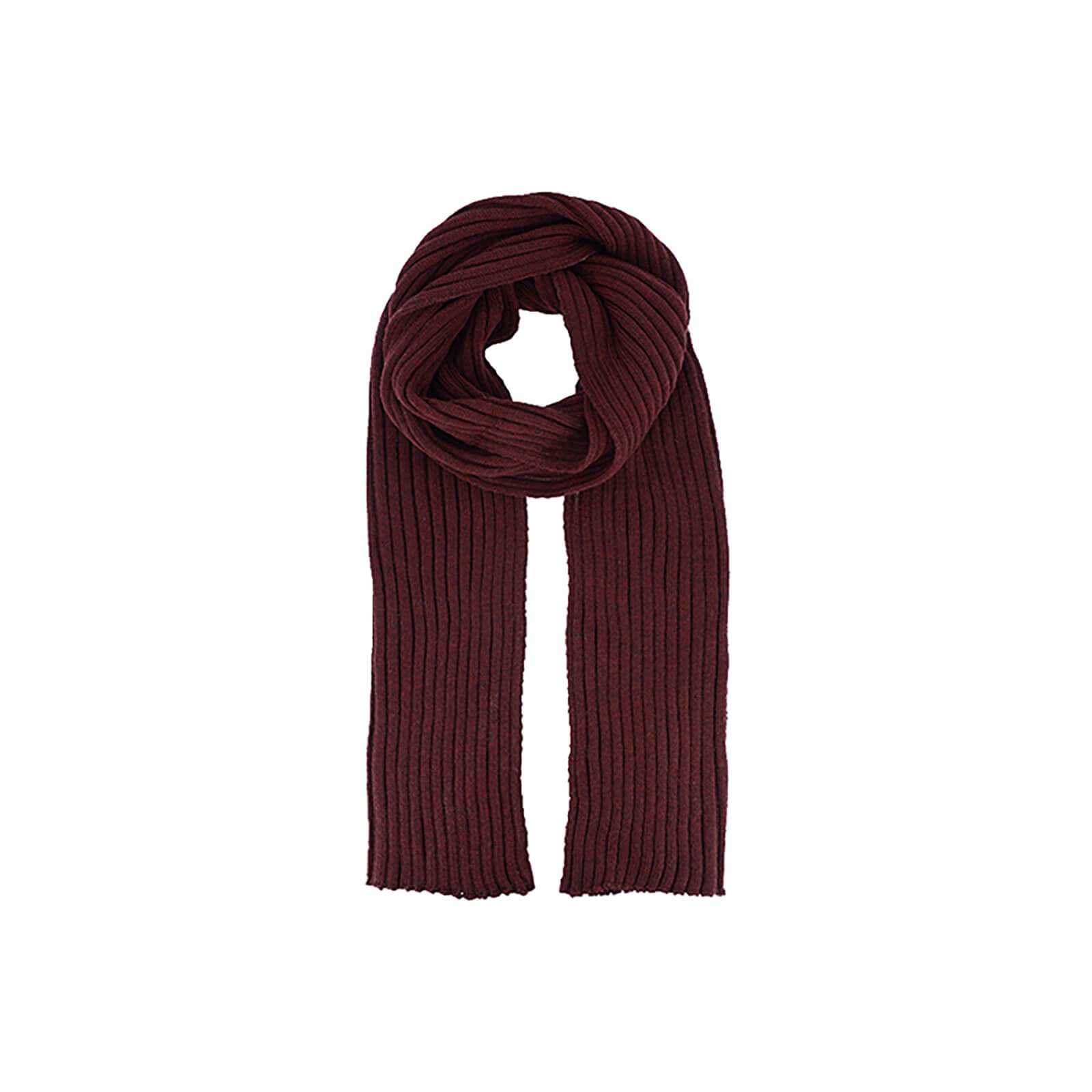 Fiebig Strickschal Merinowolle Rippenstrick uni