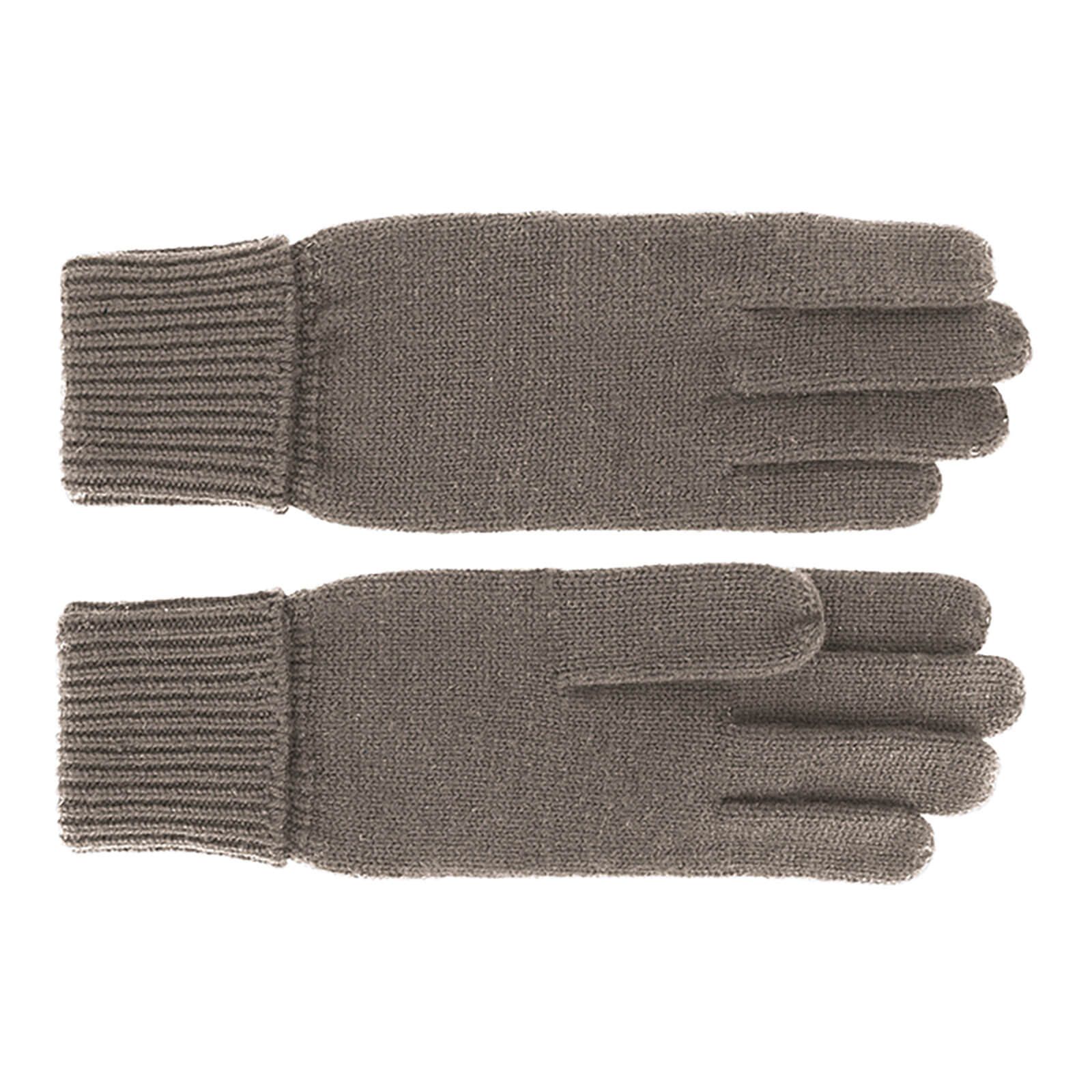 Fiebig Handschuhe Strick Merinowolle uni Taupe