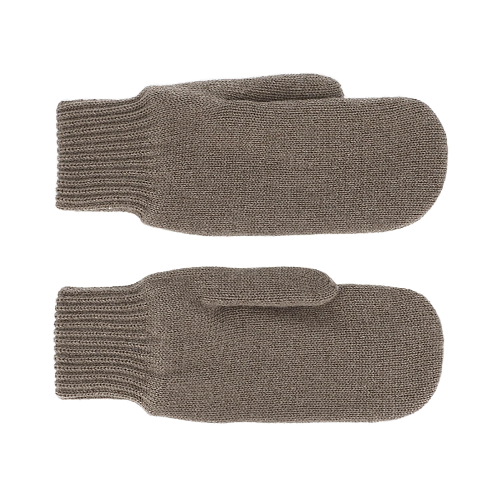 Fiebig Strickfäustling Flachstrick doppellagig Braun