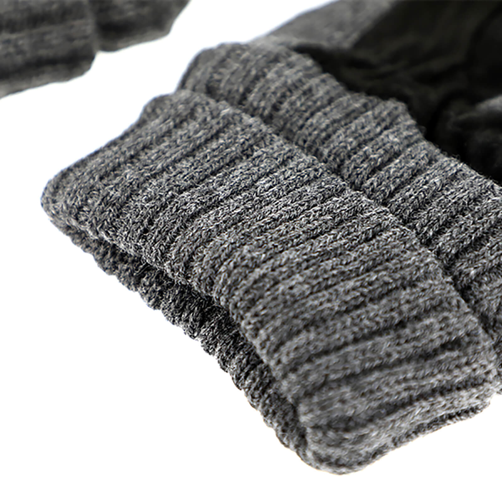 Fiebig Handschuhe Velours mit Strickbund Schwarz