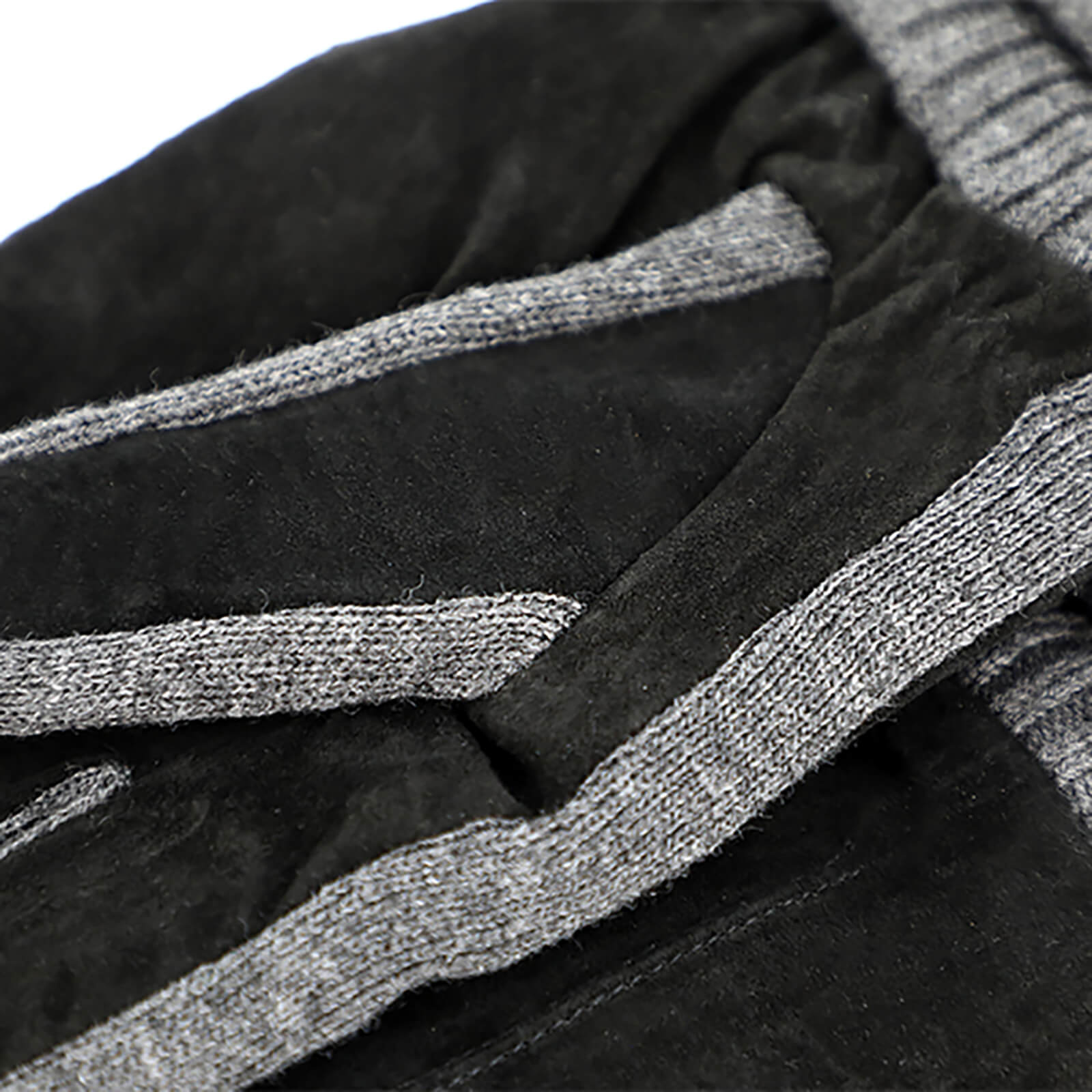 Fiebig Handschuhe Velours mit Strickbund Schwarz