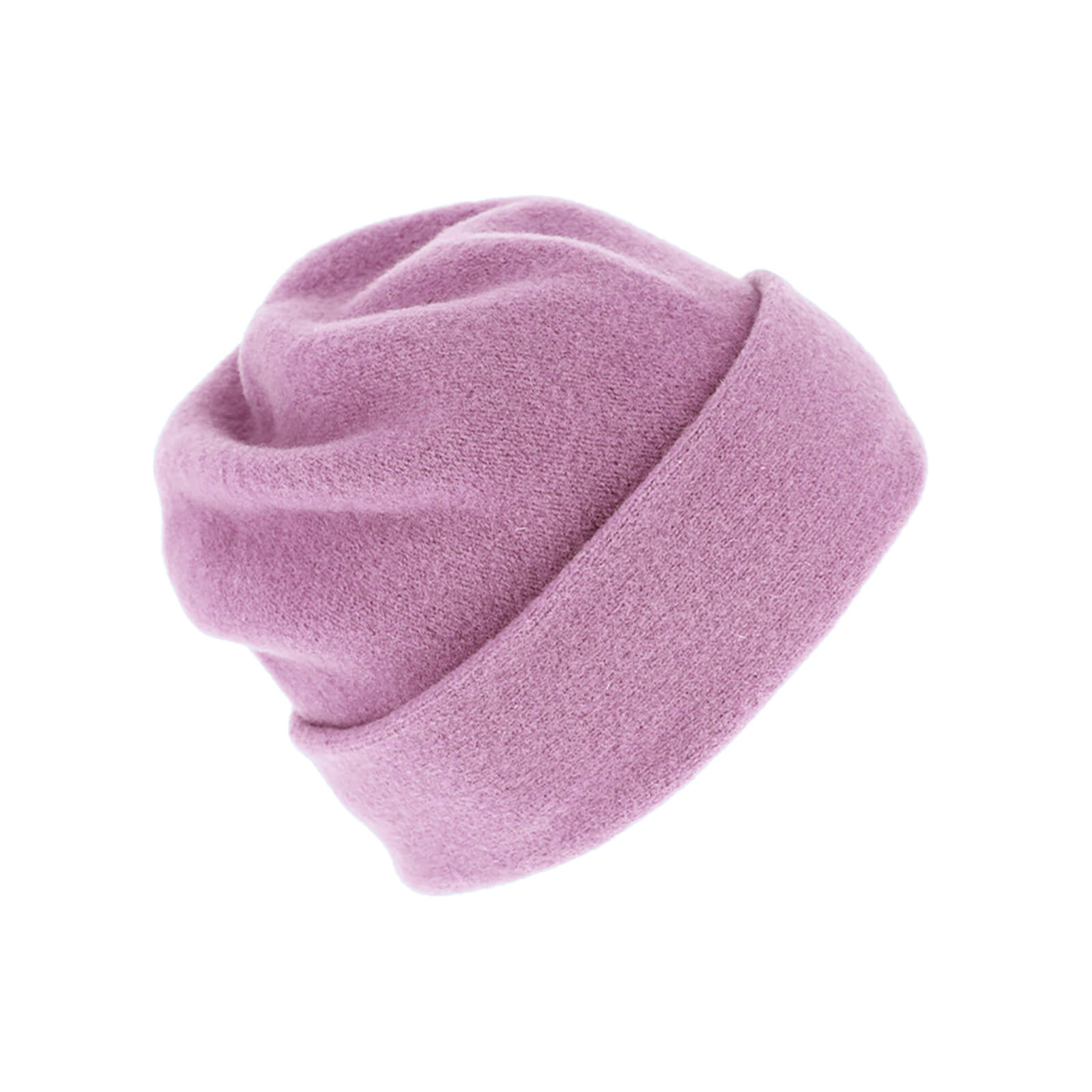 Fiebig Stoffmütze Beanie Wollfilz mit Umschlag uni