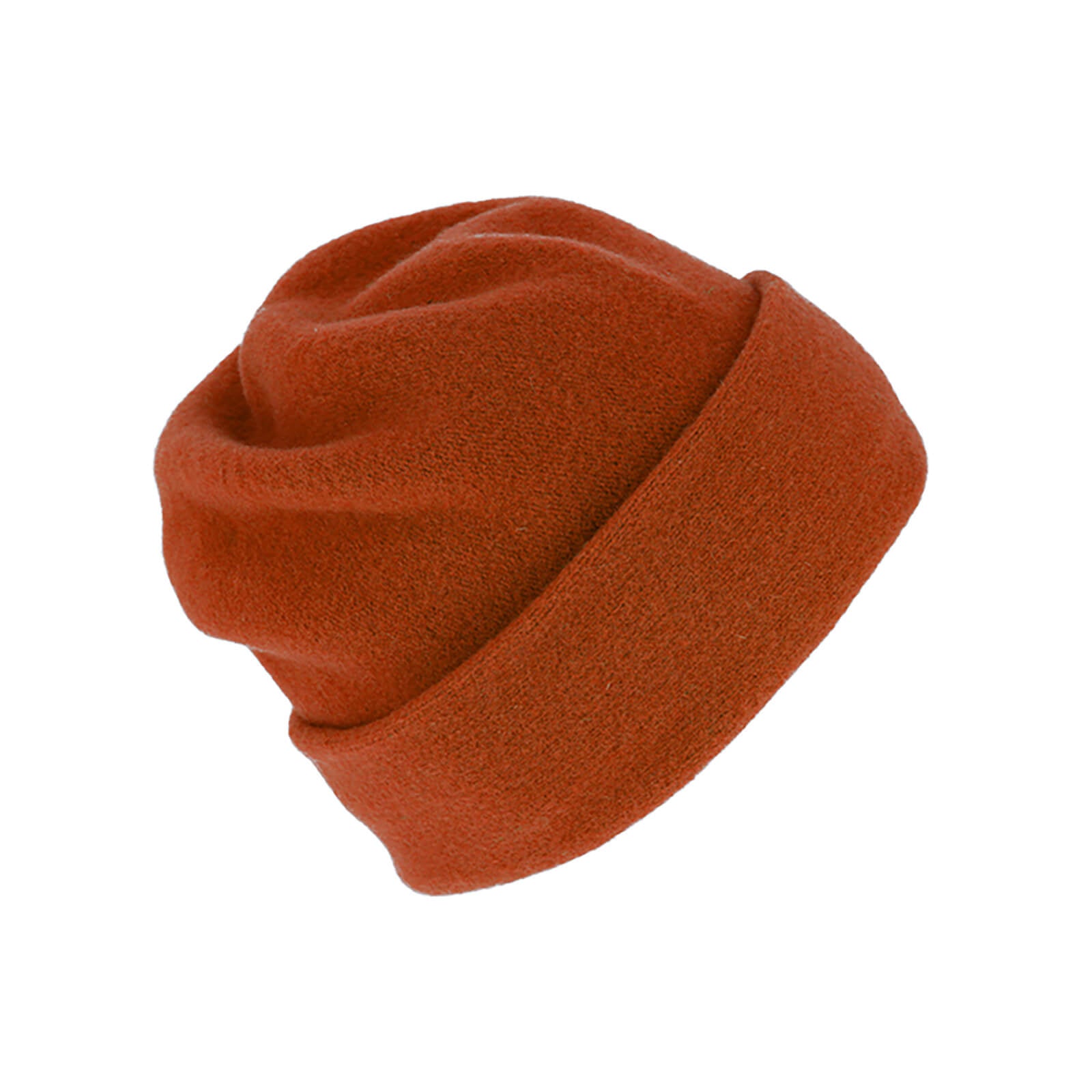 Fiebig Stoffmütze Beanie Wollfilz mit Umschlag uni