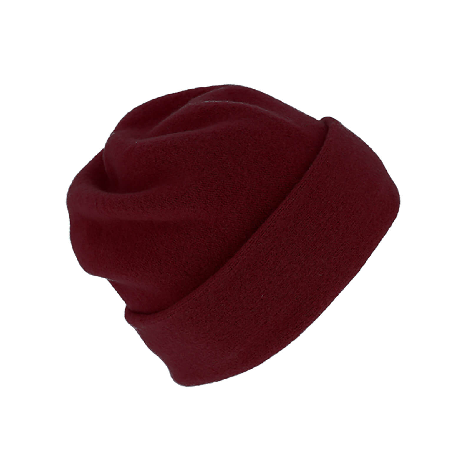Fiebig Stoffmütze Beanie Wollfilz mit Umschlag uni