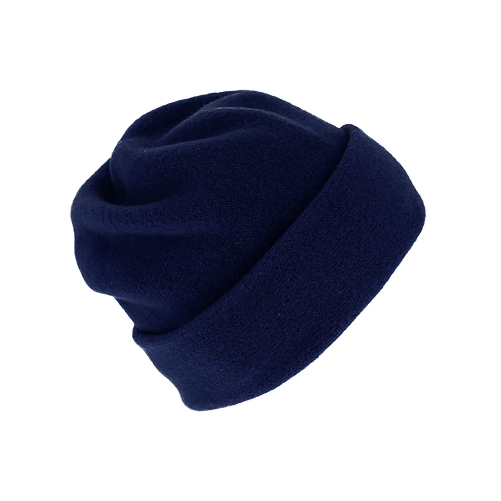 Fiebig Stoffmütze Beanie Wollfilz mit Umschlag uni