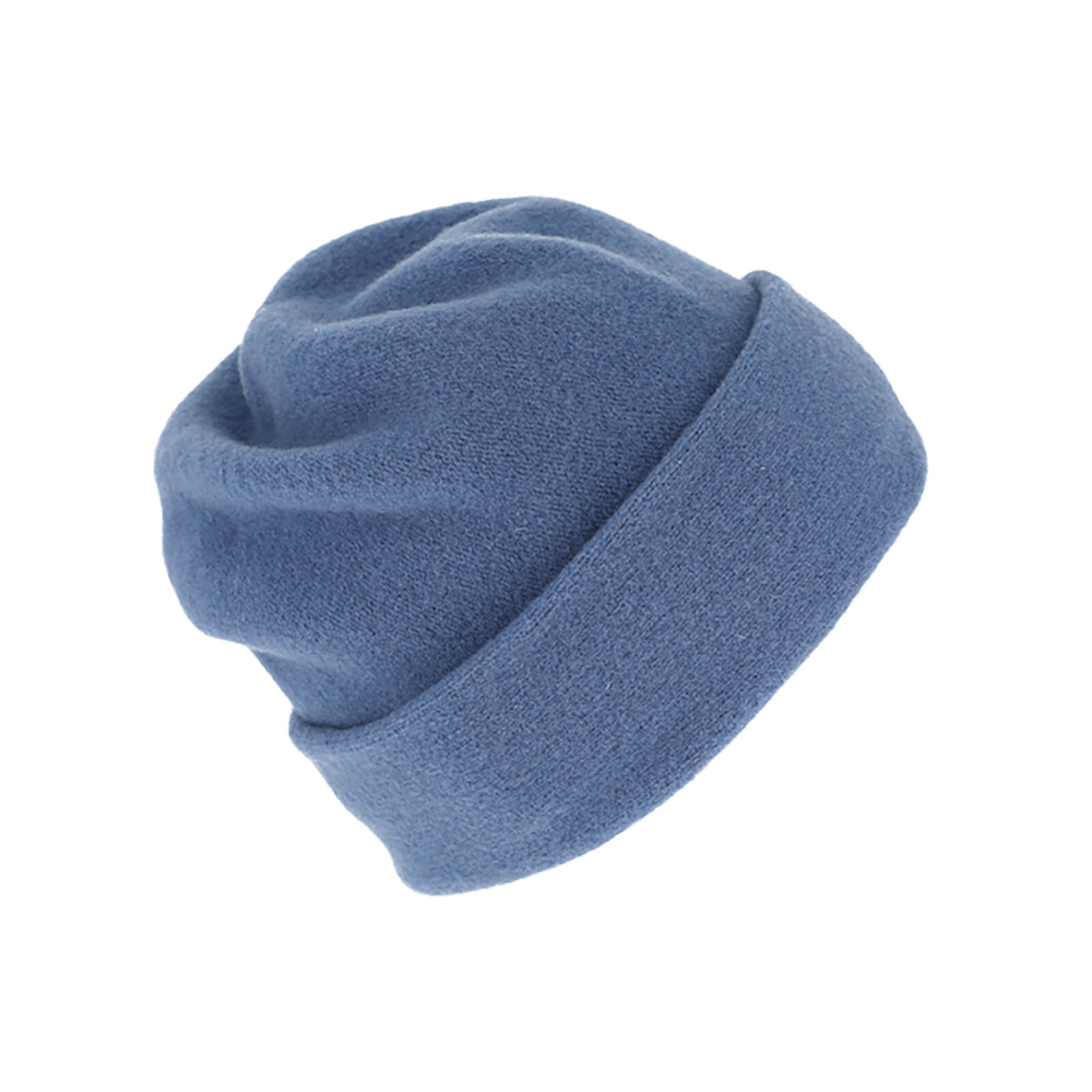Fiebig Stoffmütze Beanie Wollfilz mit Umschlag uni