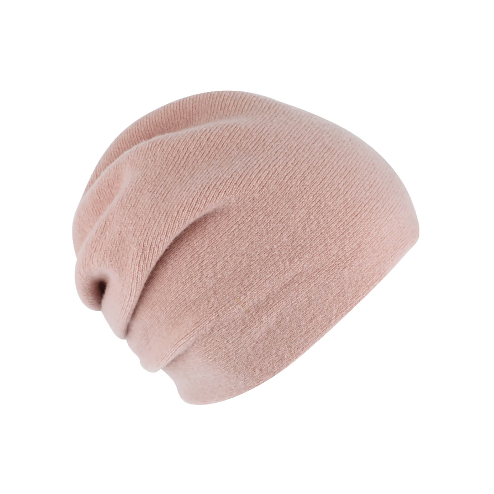 Fiebig Strickmütze Beanie Wolle uni einlagig mit Raffung