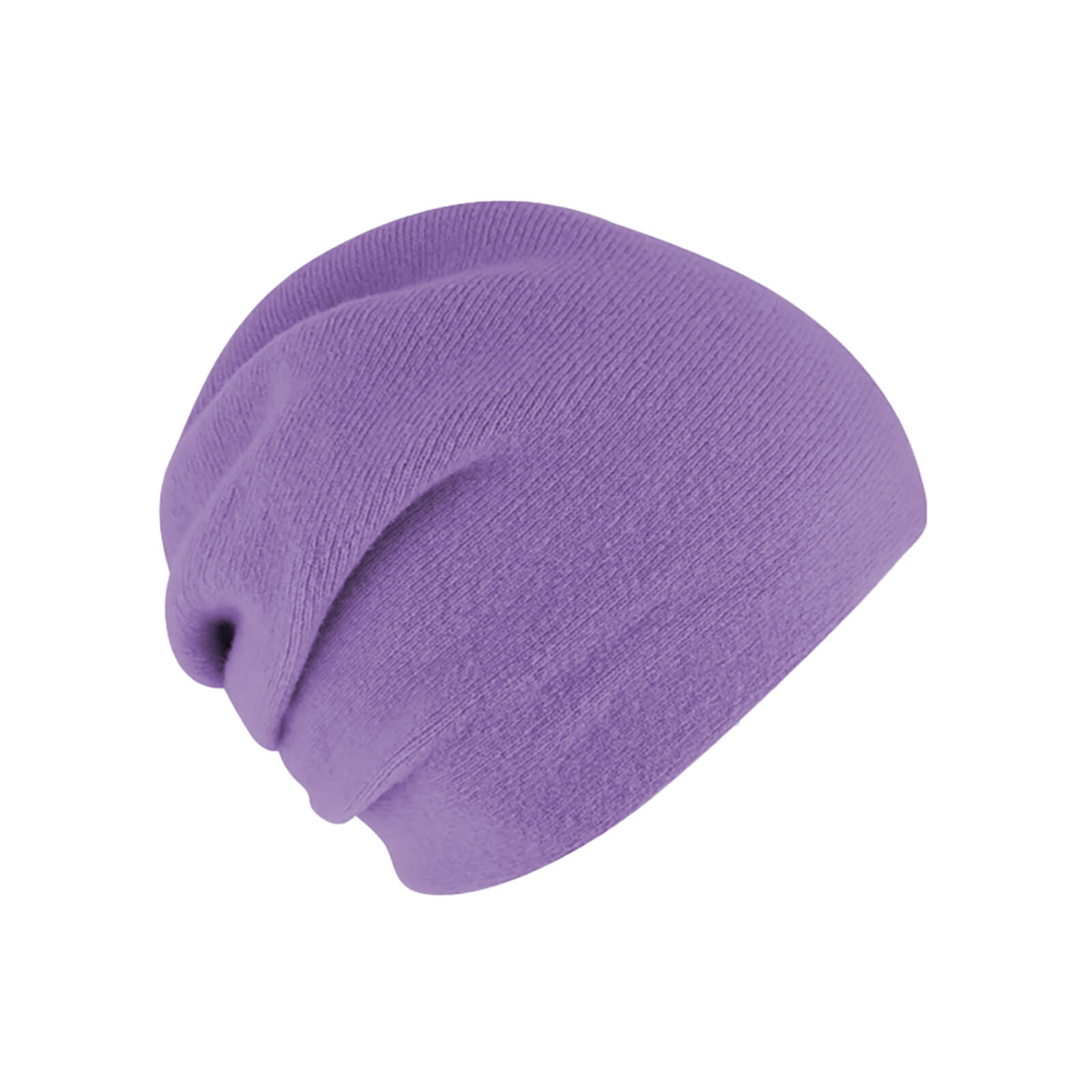 Fiebig Strickmütze Beanie Wolle uni einlagig mit Raffung
